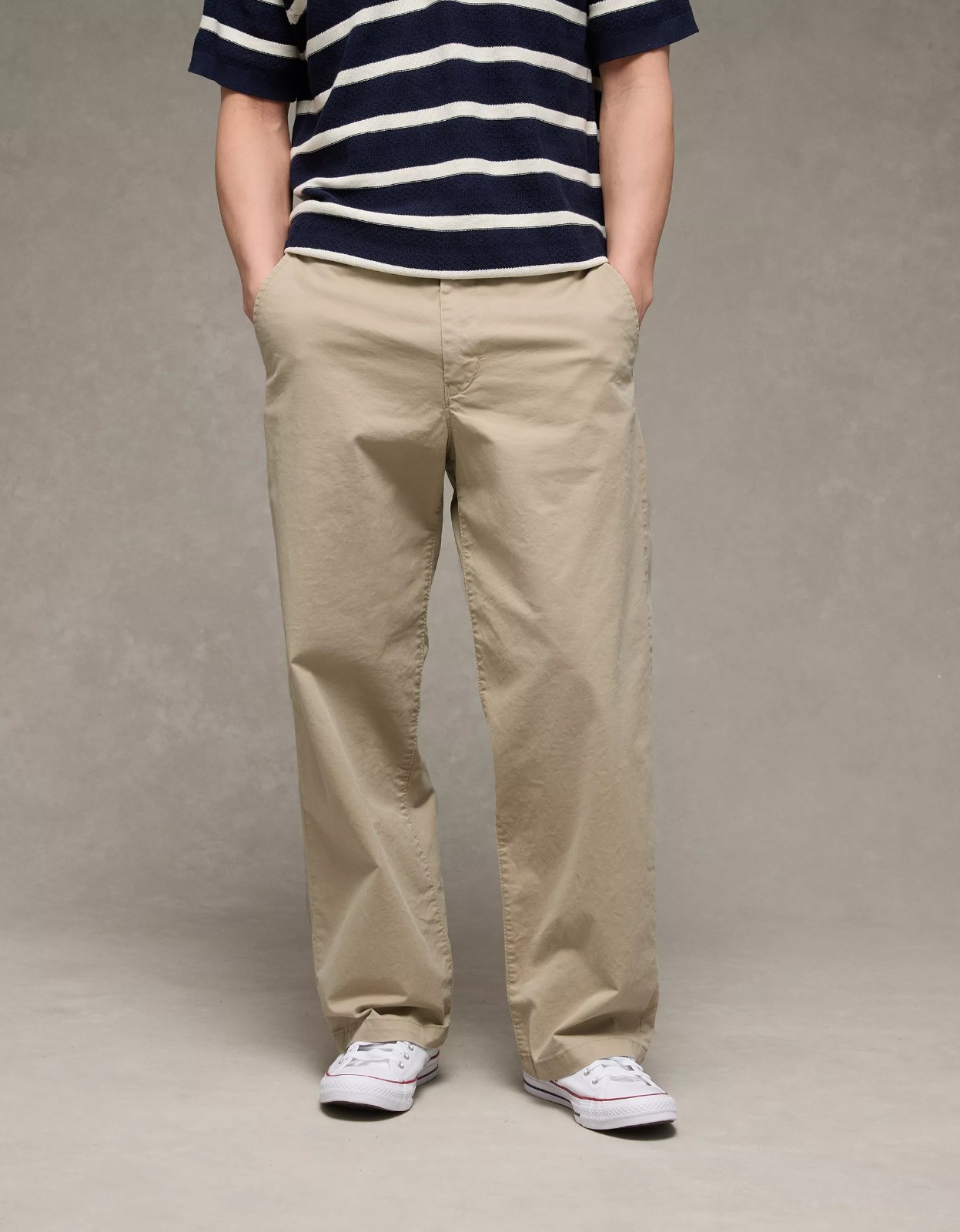 American Eagle Flex Baggy Lived-In Khaki Pant 32W 34L