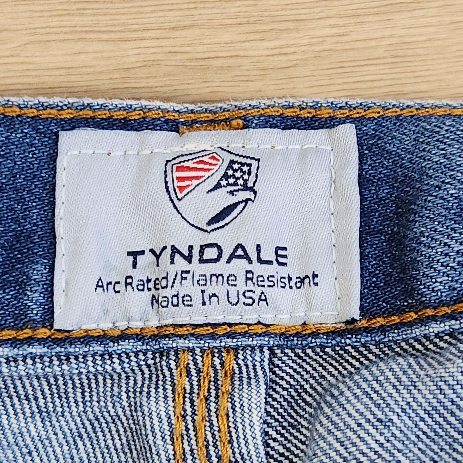 Tyndale FR Jeans Mens 40×34 Blue Medium Wash Relaxed Straight Denim F290T