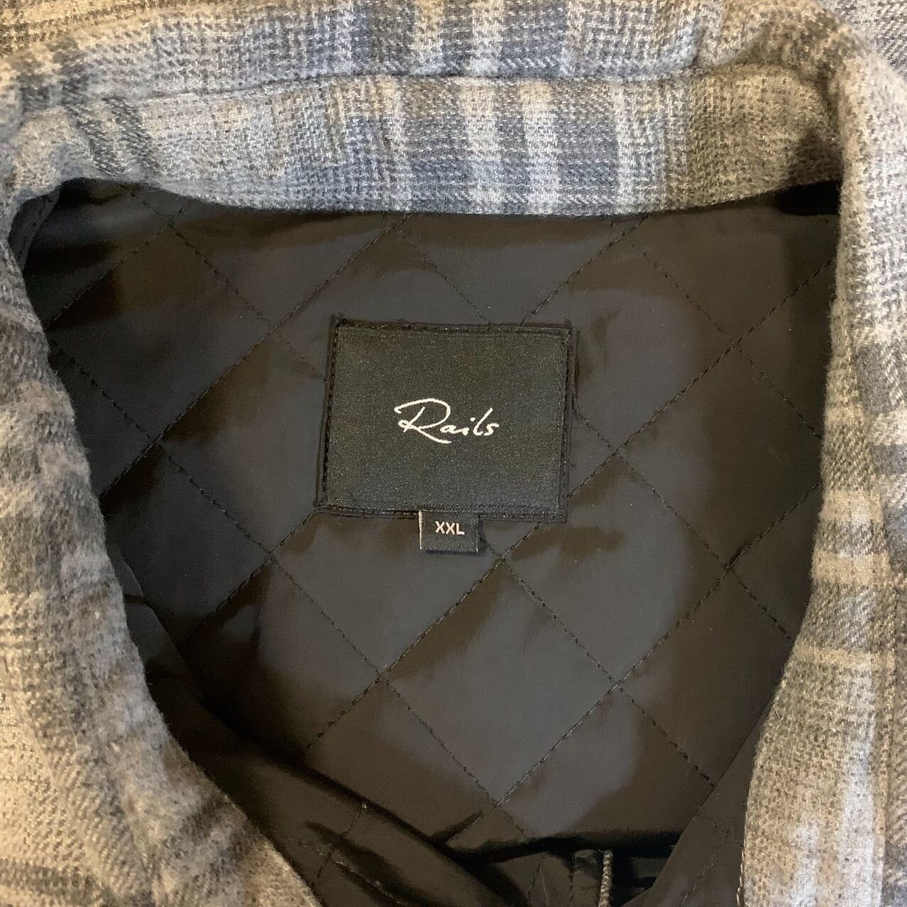 Rails Men’s Worthing Button-up Lined Flannel Shirt Jacket in Grey Melange SZ XXL