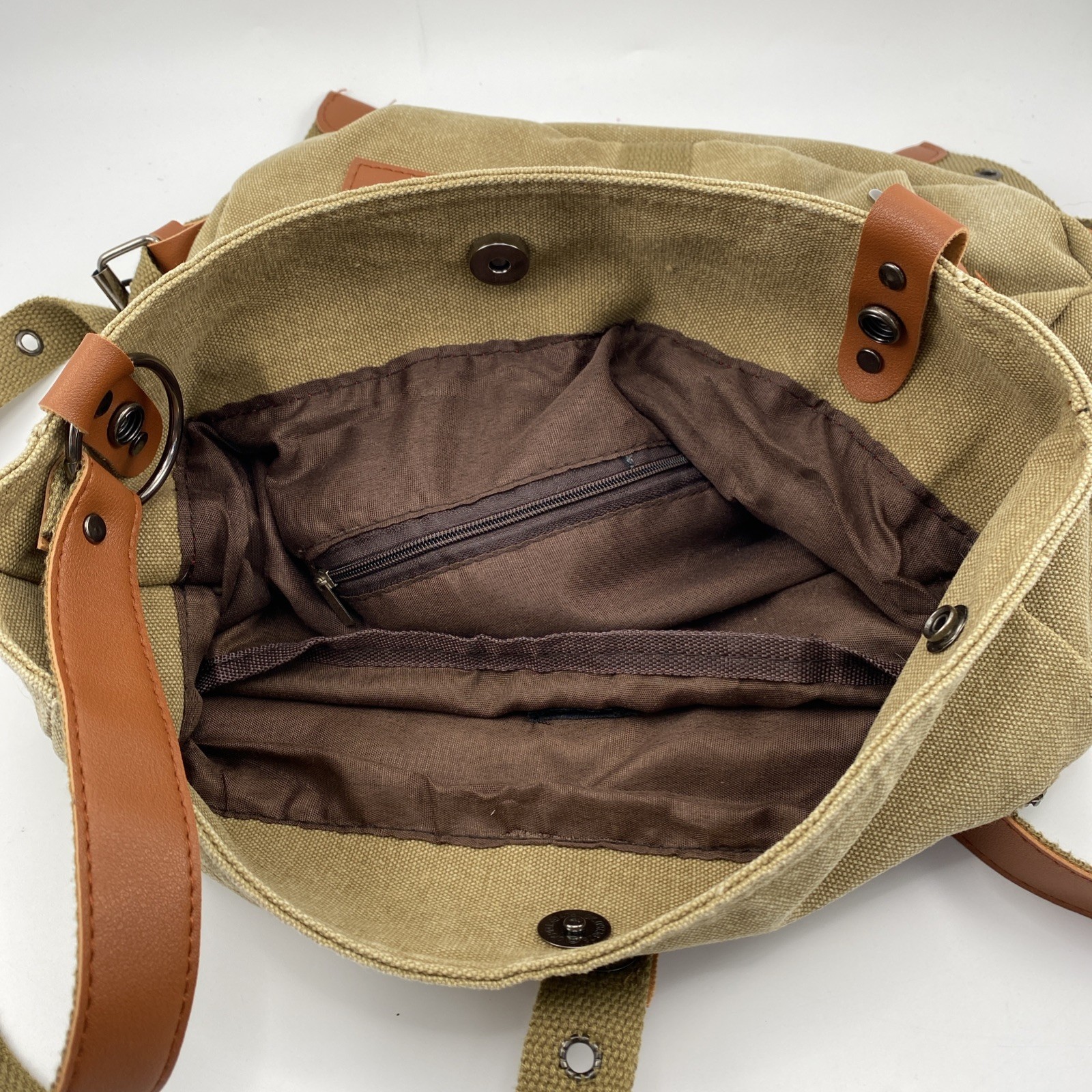 Brown Canvas Satchel Bag/Backpack – Everyday Use – Basic Simple