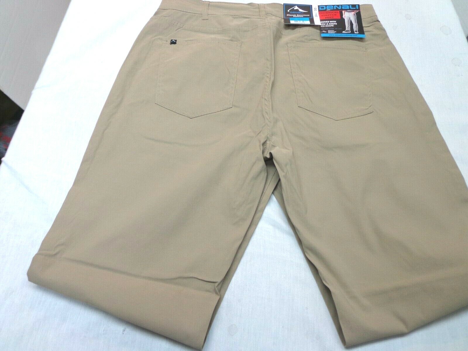DENALI Delta Khaki Technical Stretch Pants NWT 36/32 MSRP $54
