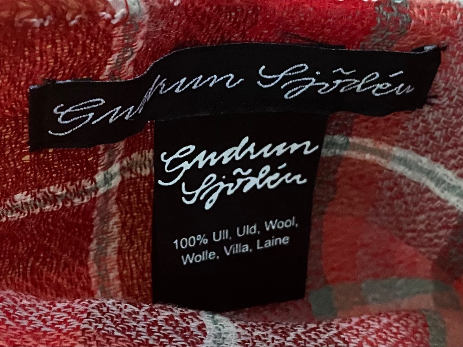 Gudrun Sjoden scarf 100% wool approx 50cm x 200cm