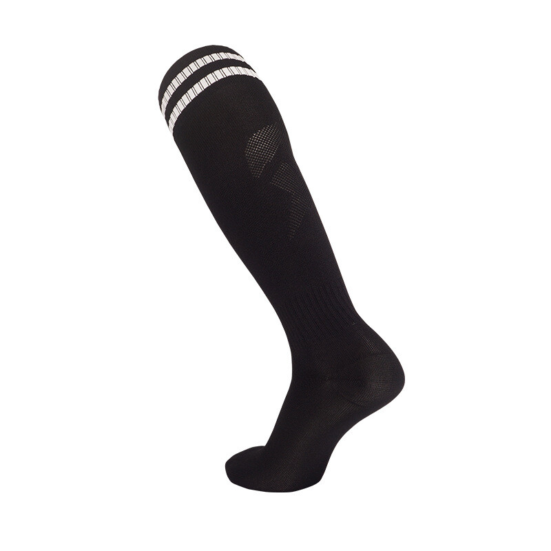 Adult Youth Soccer Solid Striped Knee High Socks Tube Mens Football Sports Footy