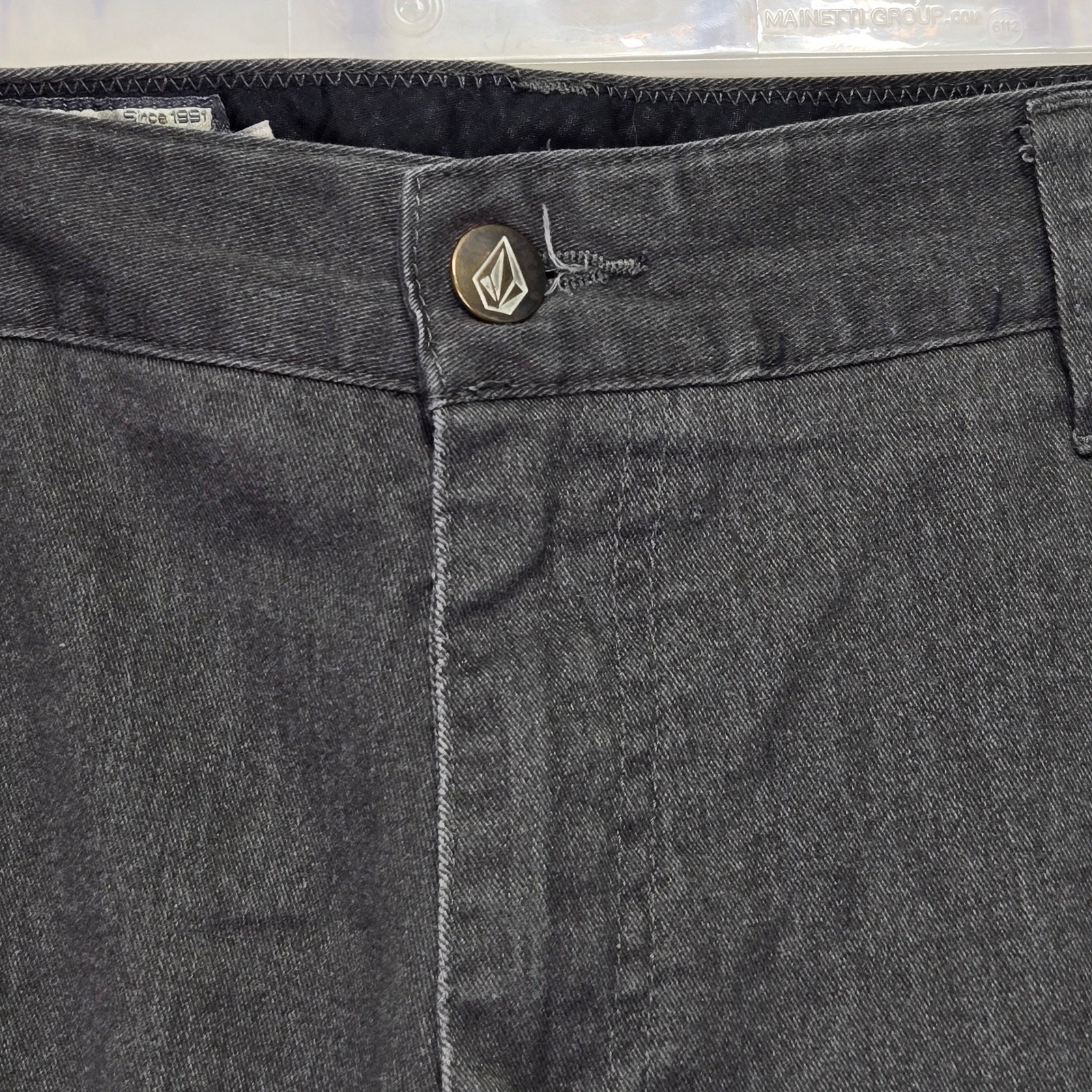 Volcom Mens Corpo Class Chino Shorts Charcoal Gray Size 32 Stretch Skateboard