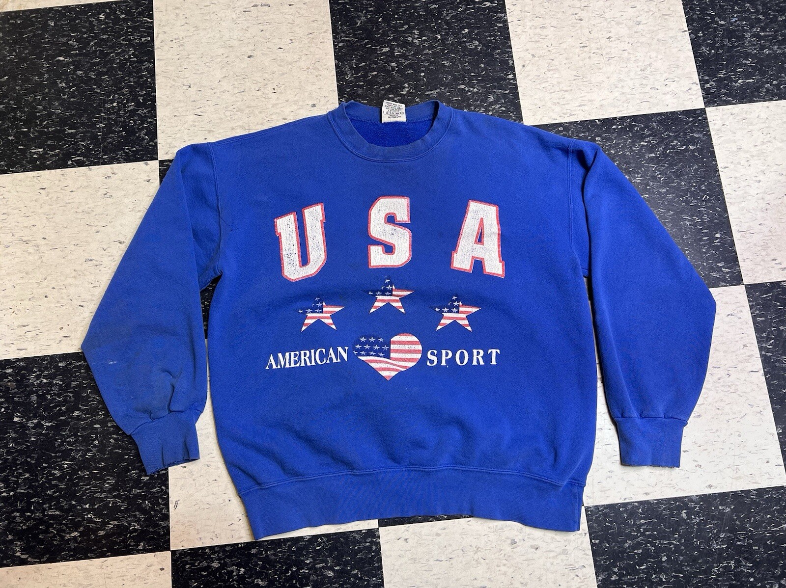 Vintage Nutmeg Sweatshirt Mens Large USA American Sports 90s USA Crewneck
