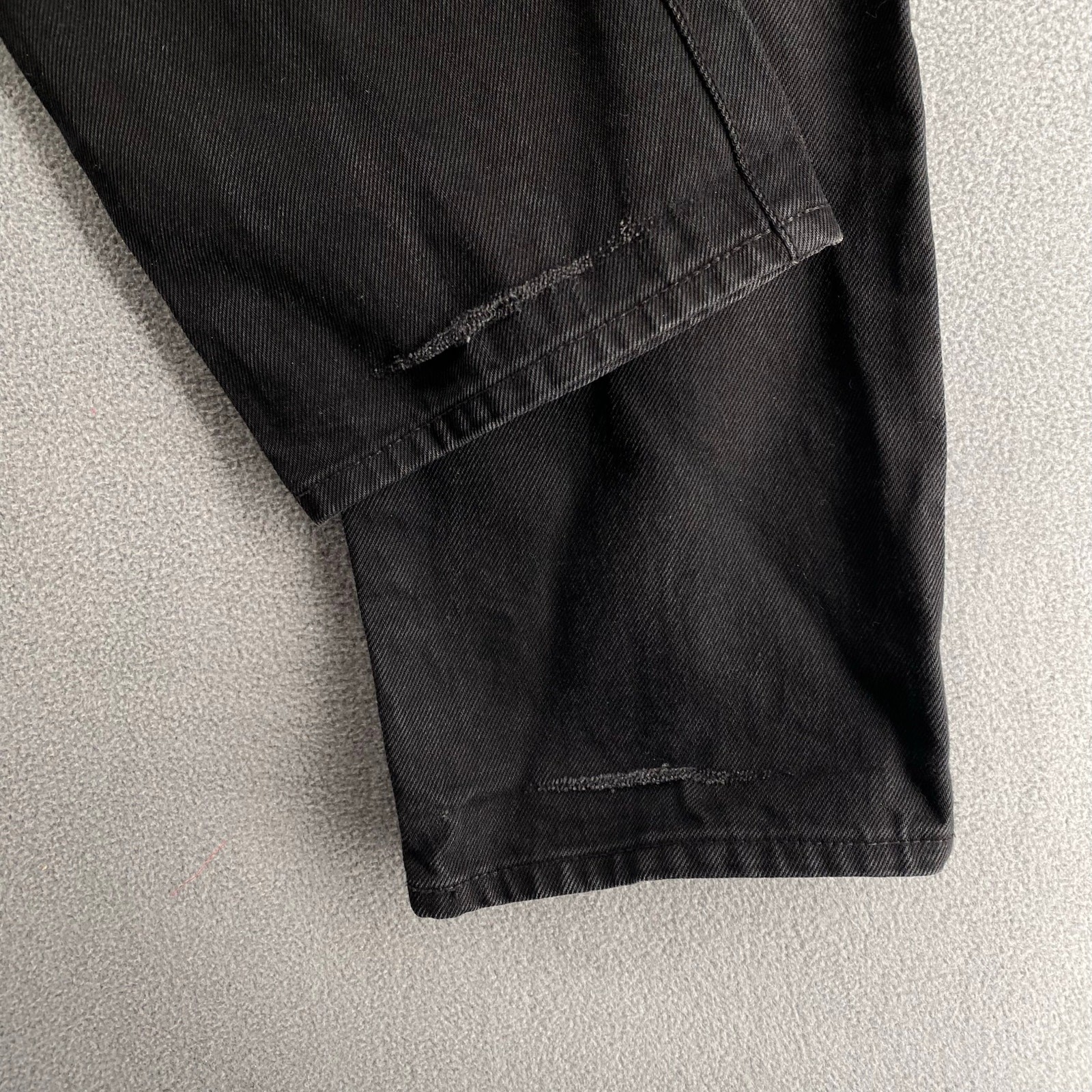 Route Blue Thailand Rare Selvedge Jeans Mens 33 Black Button Fly Straight Leg