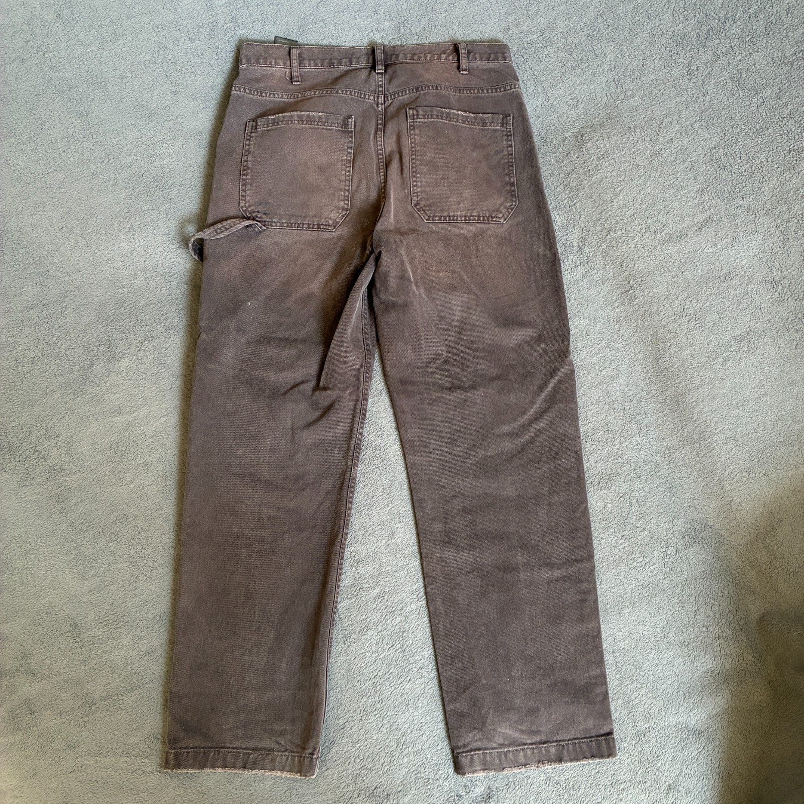 BDG Brown Heavy Workwear Double Knee Hammer Loop Carpenter Pants Mens Size 31×32