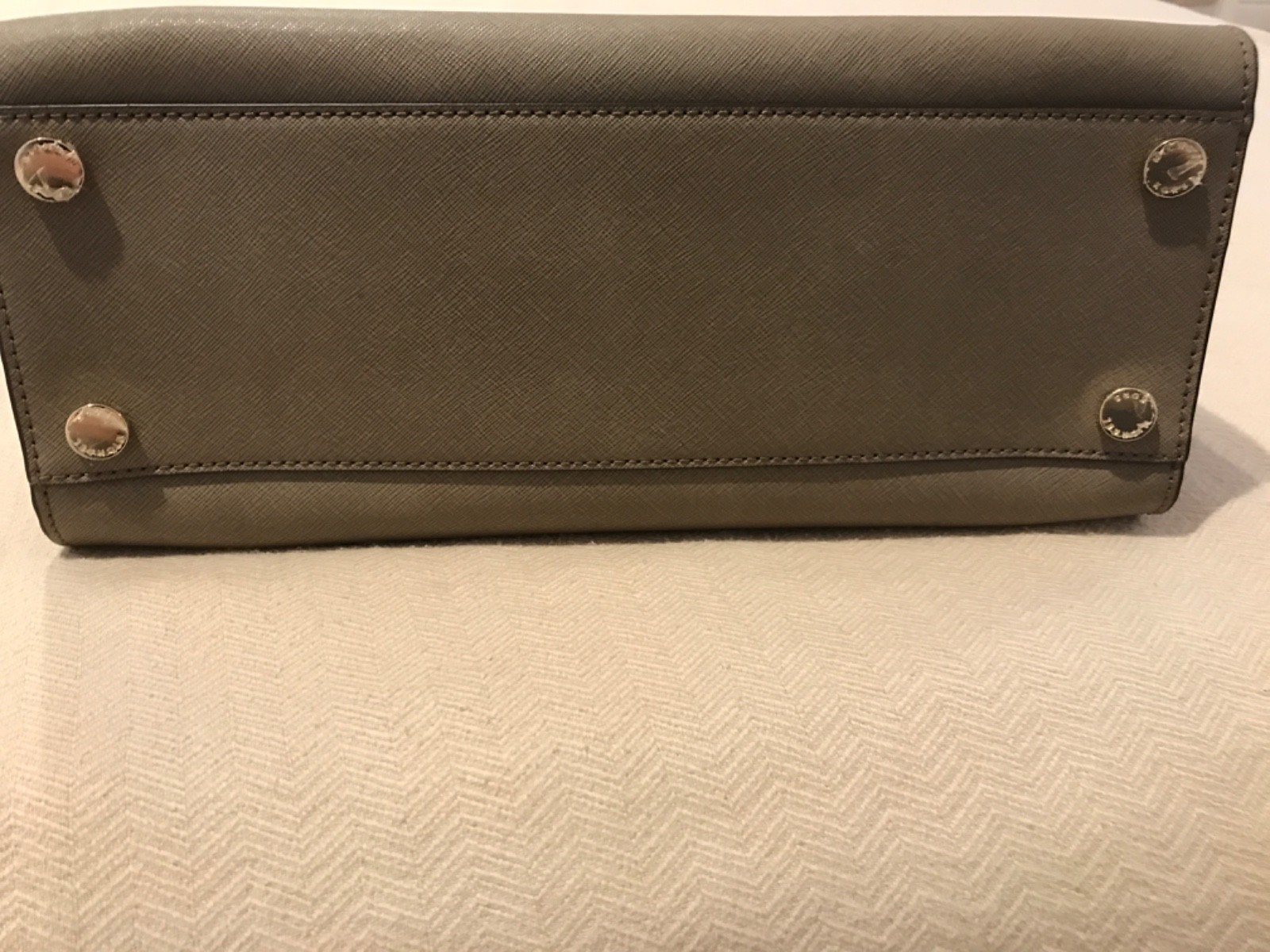 Michael Kors Saffiano Quinn Large Satchel Gold Trim