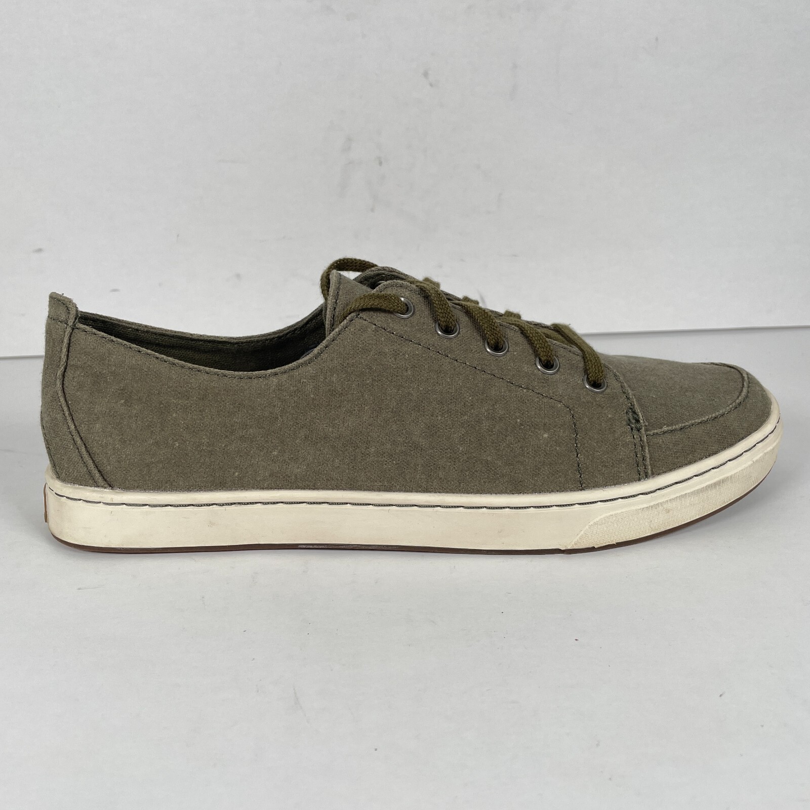 LL Bean Campside Loafers Womens Size 9.5 M Olive Green Canvas Casual Shoes