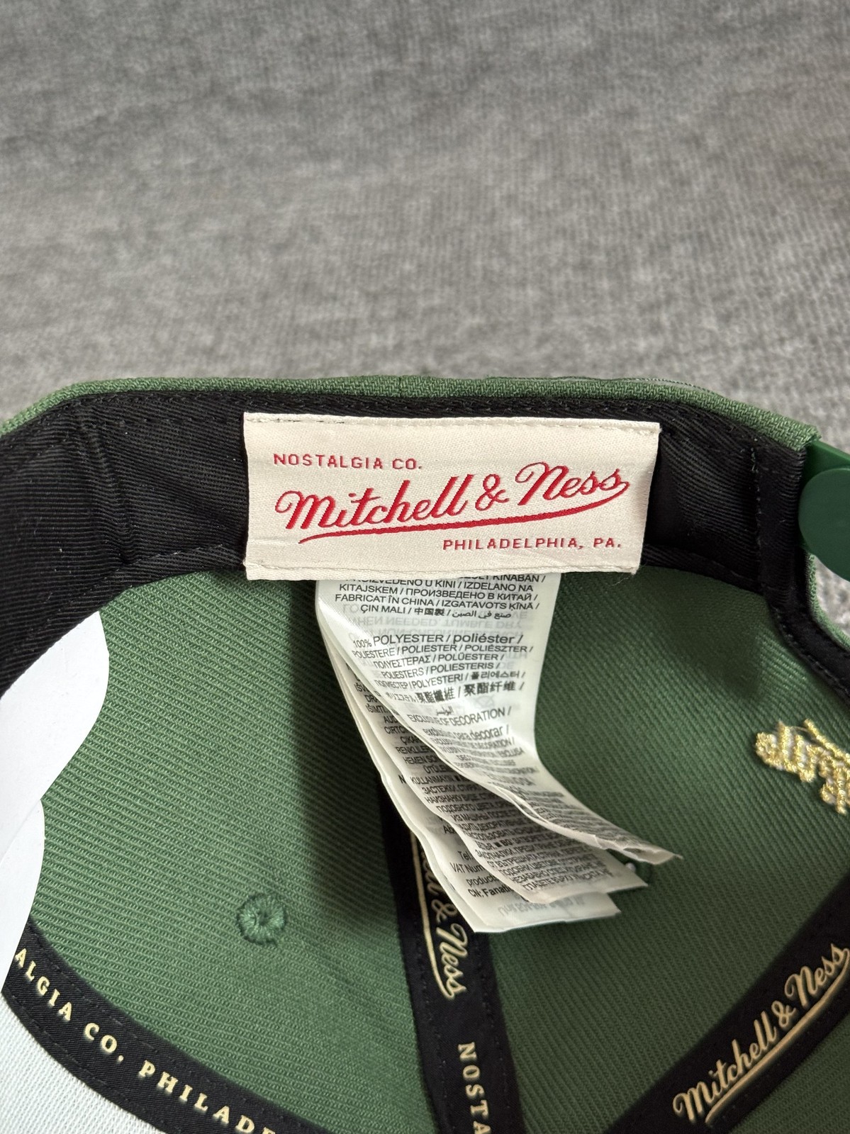 Mitchell & Ness Texas Rangers Snapback Olive Green All Star Cap Hat