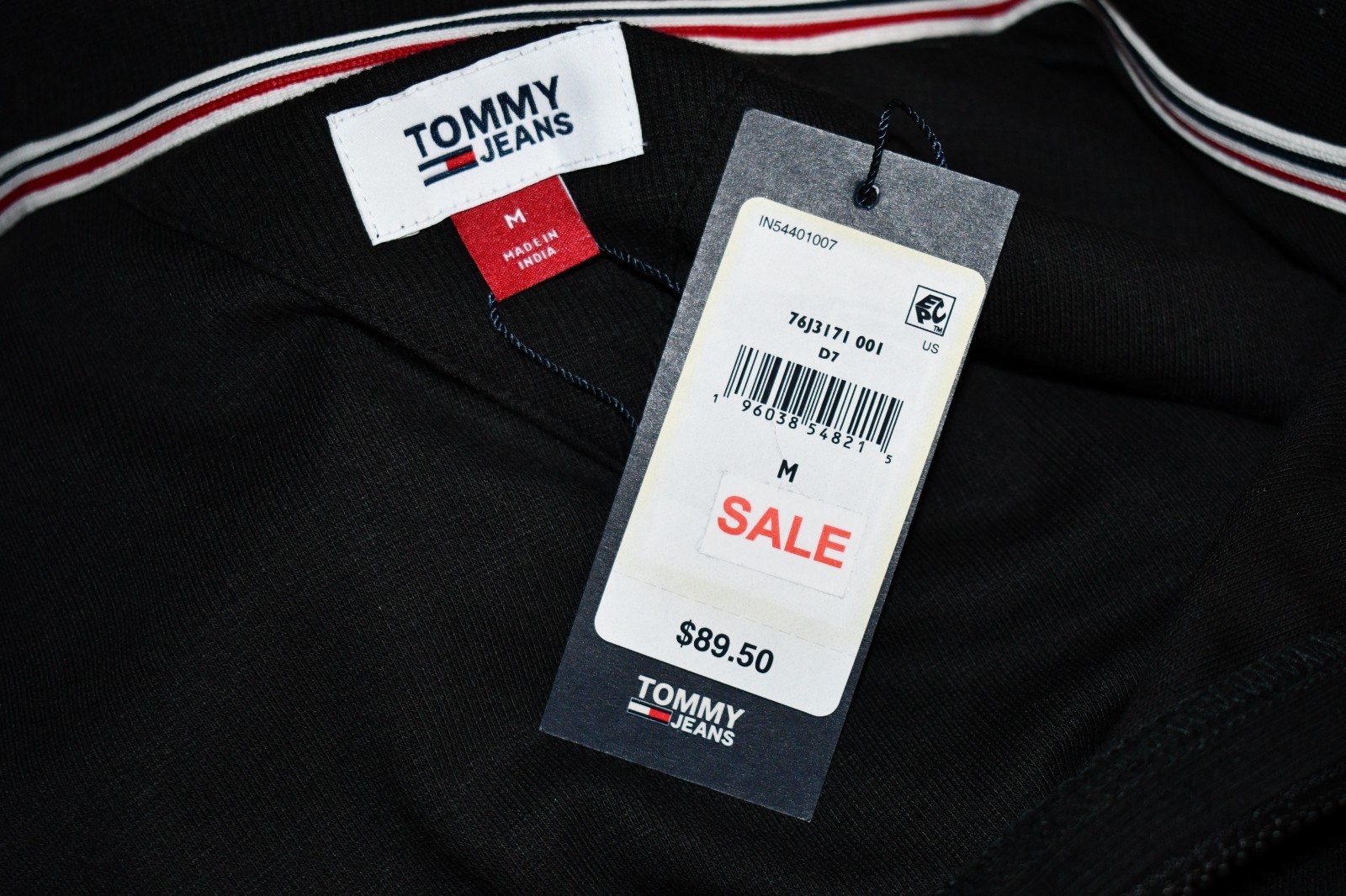 Tommy Hilfiger T Shirt Dress in Black Size: MED #76J3171 0001 NWT