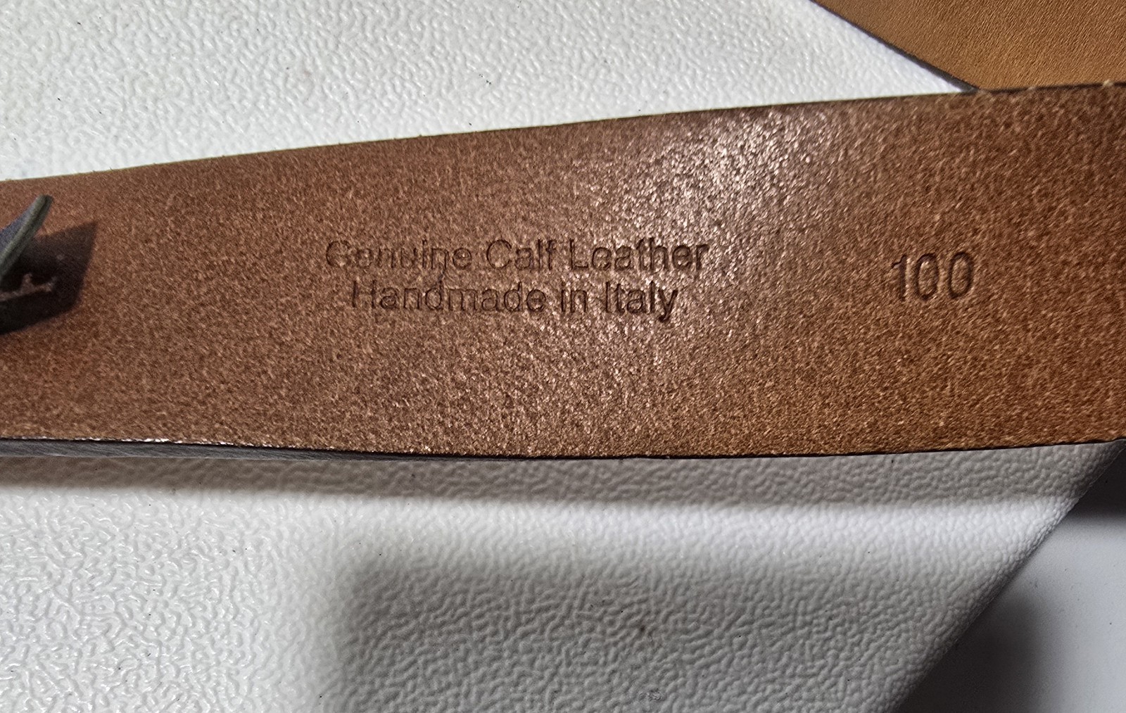 Faconnable Calf Leather Belt Brown 100cm/40 in Ant Silverplate Buckle Made Italy