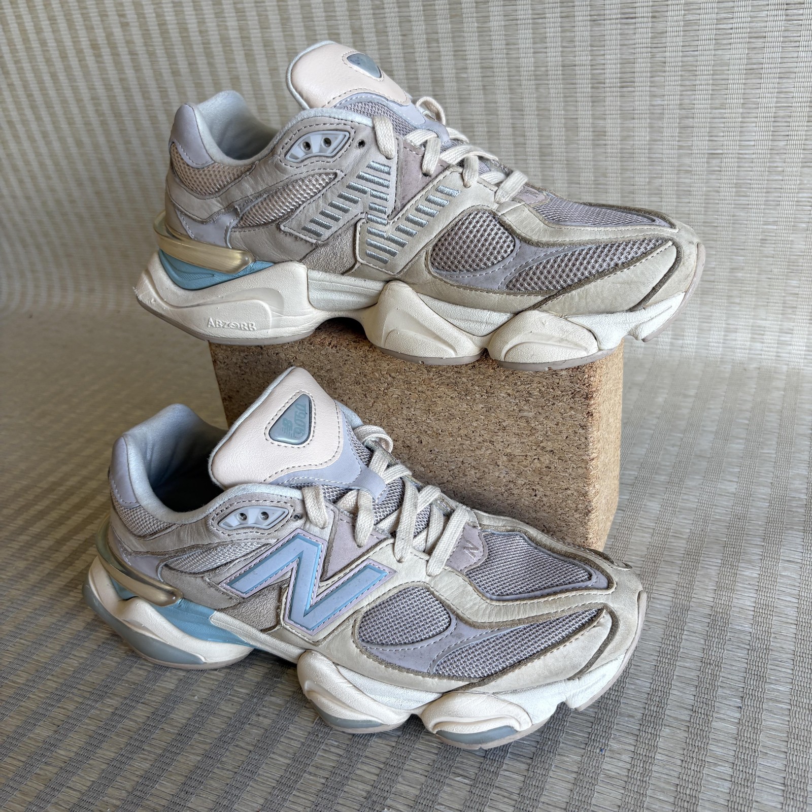 New Balance 9060 Shoes Mens Size 8.5 D Beige Pink Rose Suede Sneakers U9060WCG