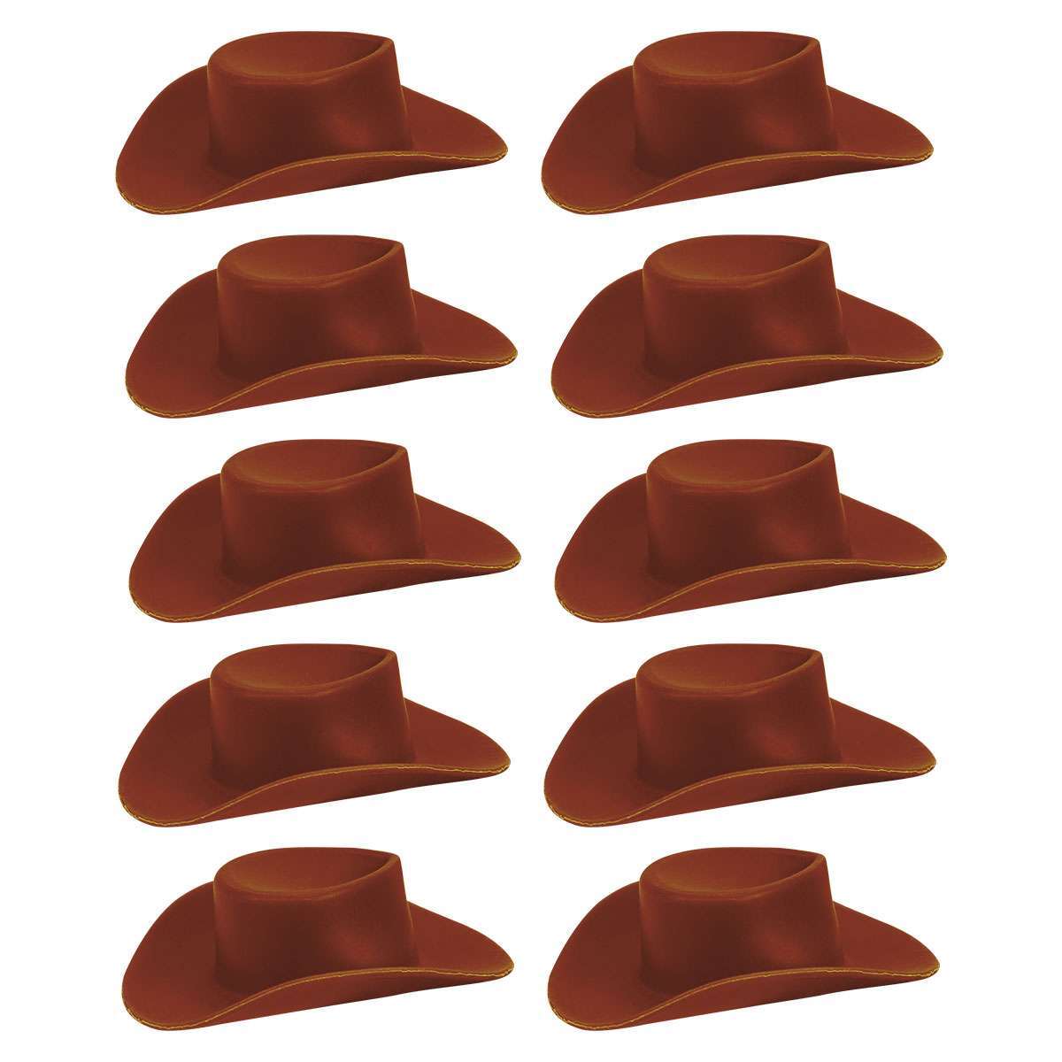 10/30 Plastic Mini Hat Western Cowboy Cowgirl Cute Miniature Hat for Party Acces