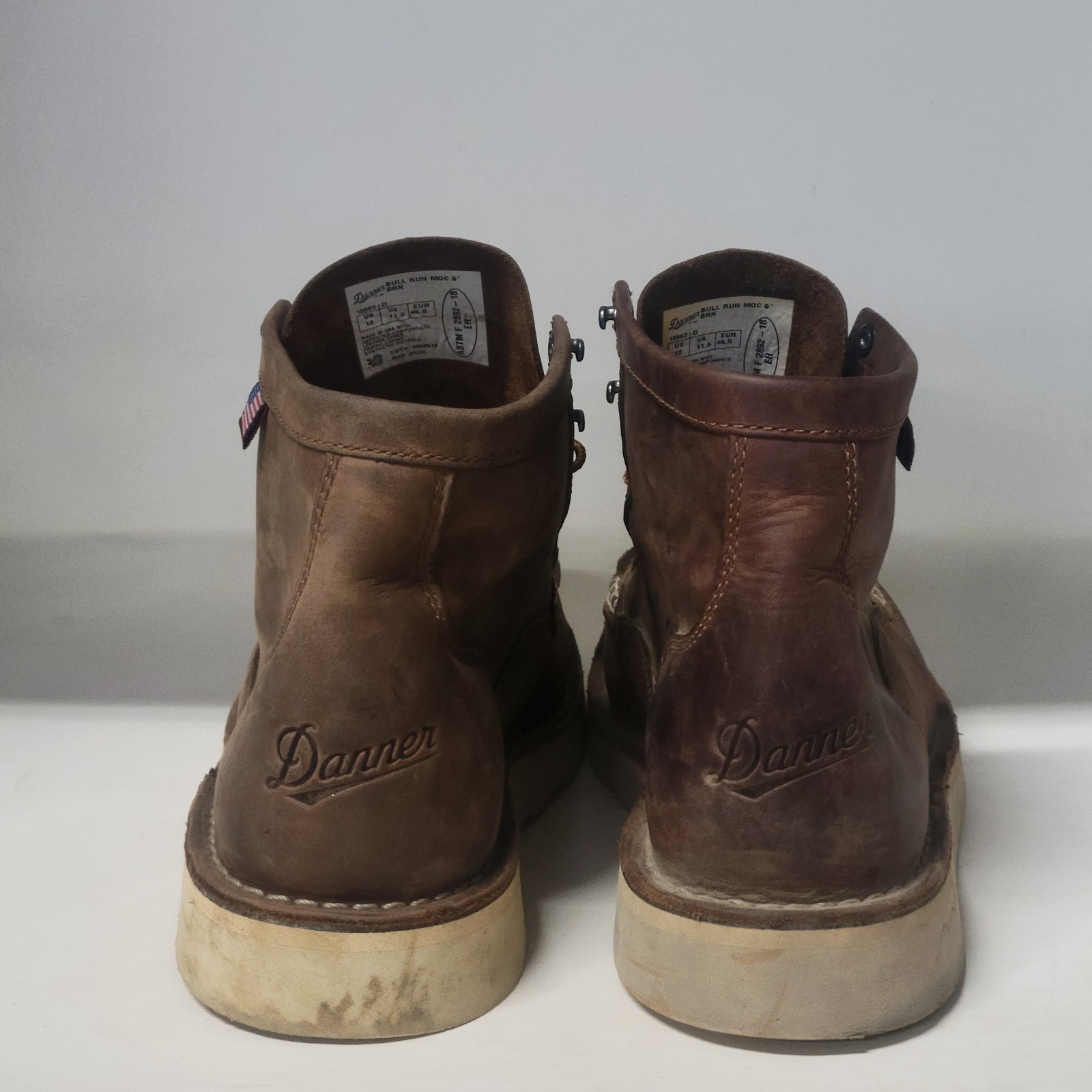 Danner Bull Run Moc 6″ Soft Toe Boot Brown Men’s Size 12D