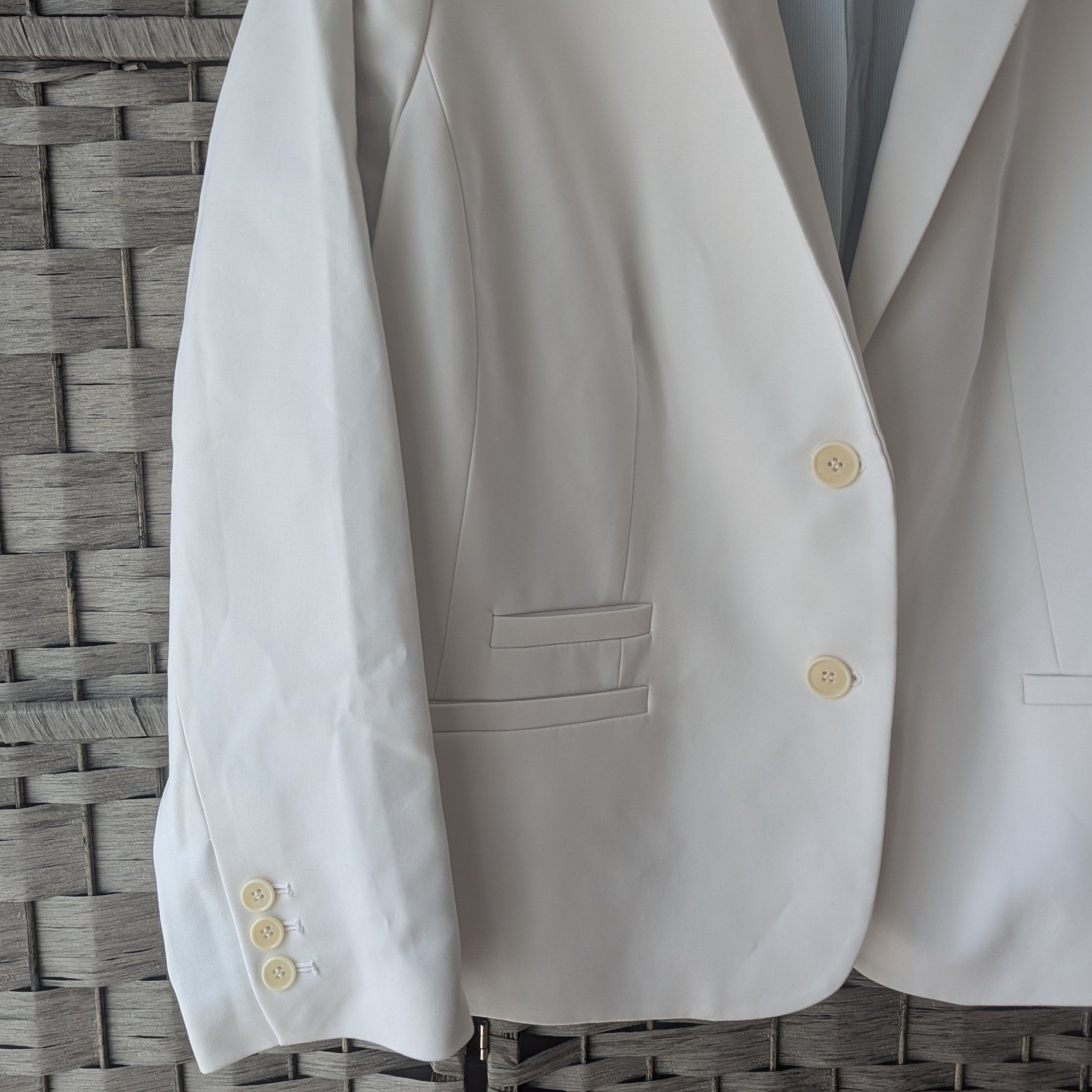 Talbots Blazer White Two Button Lined 18WP Preppy Capsule Quiet Luxury Office