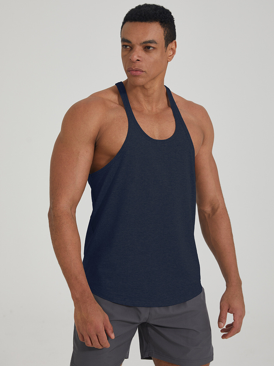 Men’s Gym Stringer Muscle Bodybuilding Shirt Tank Top Singlet Fitness Sport Vest