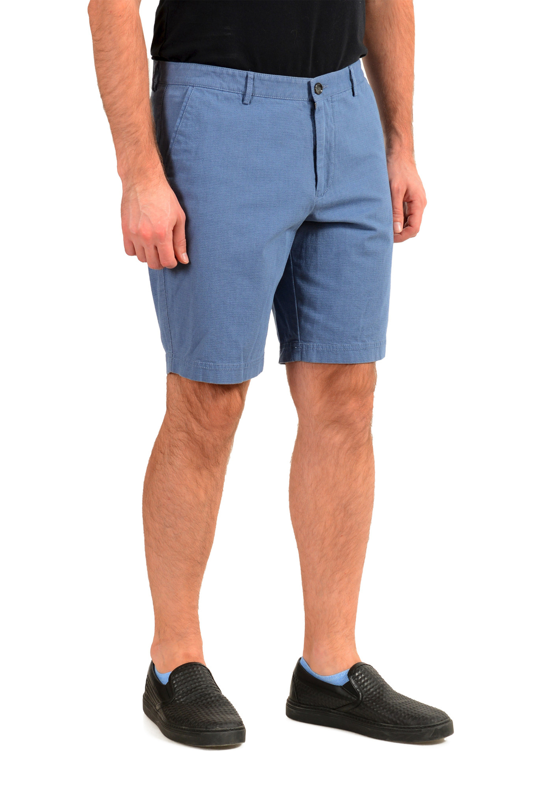 Hugo Boss Men’s “Slice-Short” Blue Flat Front Shorts sz 28 30 32 34 36 38 40 R