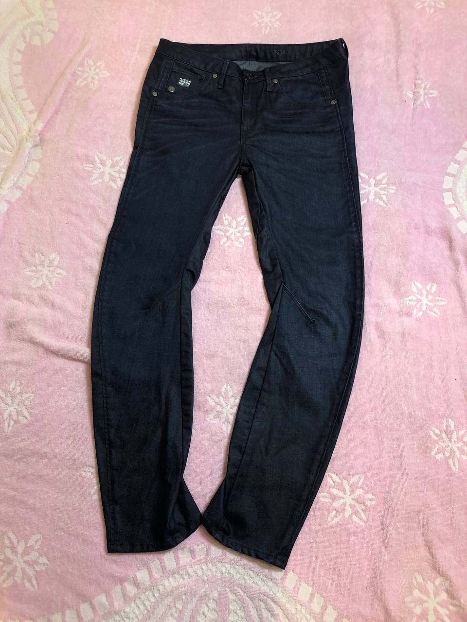 G-Star RAW 3301 Jeans 27X32 Straight Dark Blue Denim Classic Fit MENS