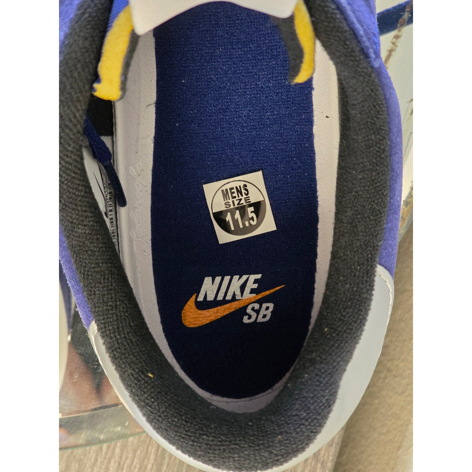 Nike SB Bruin Hyperfeel XT 909096-401 Blue Silver Suede SkateShoesSize 11.5 New