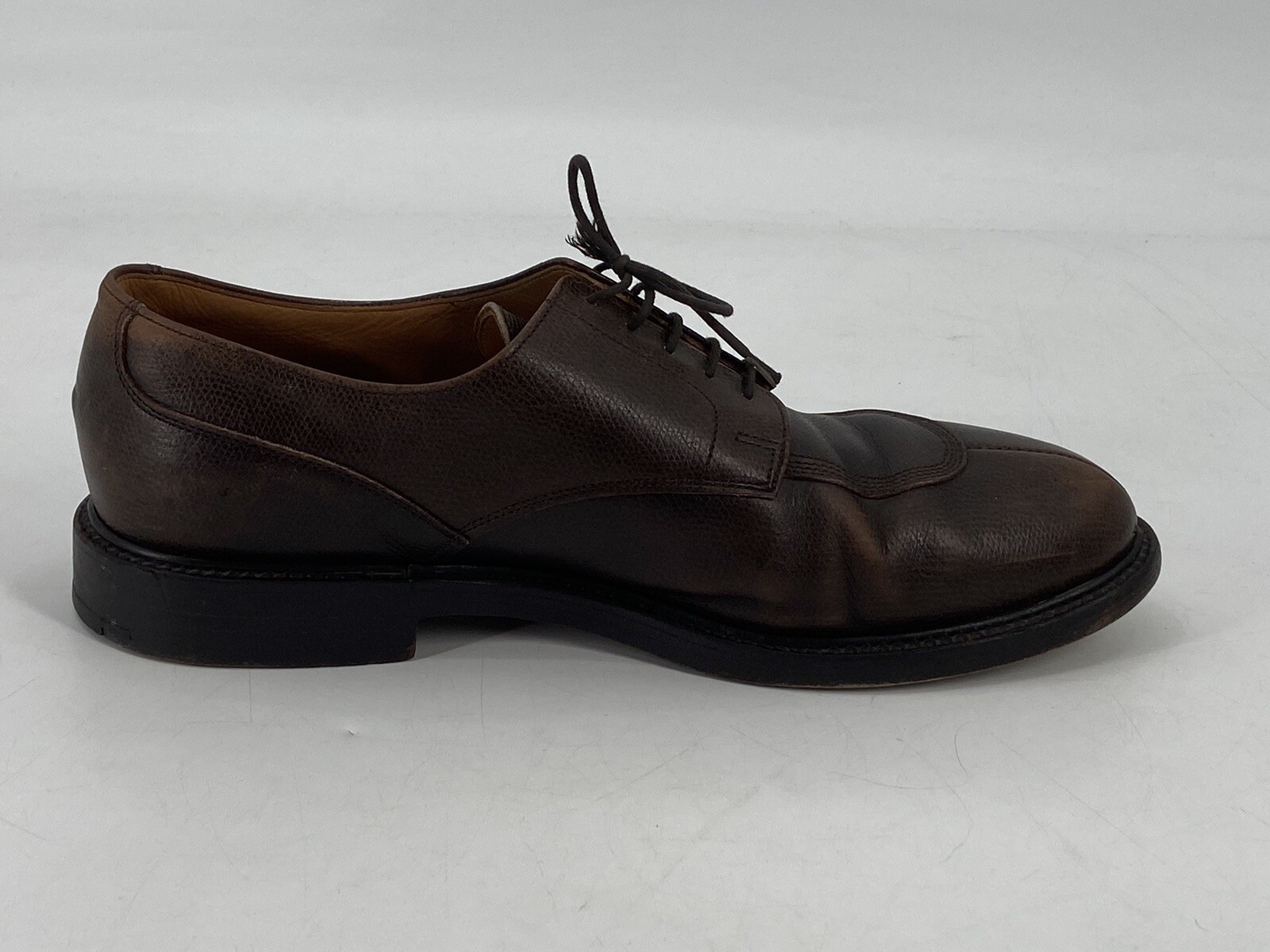 Bowen Men’s Oxford Dress Shoes Brown Leather Size 10 M Made in England
