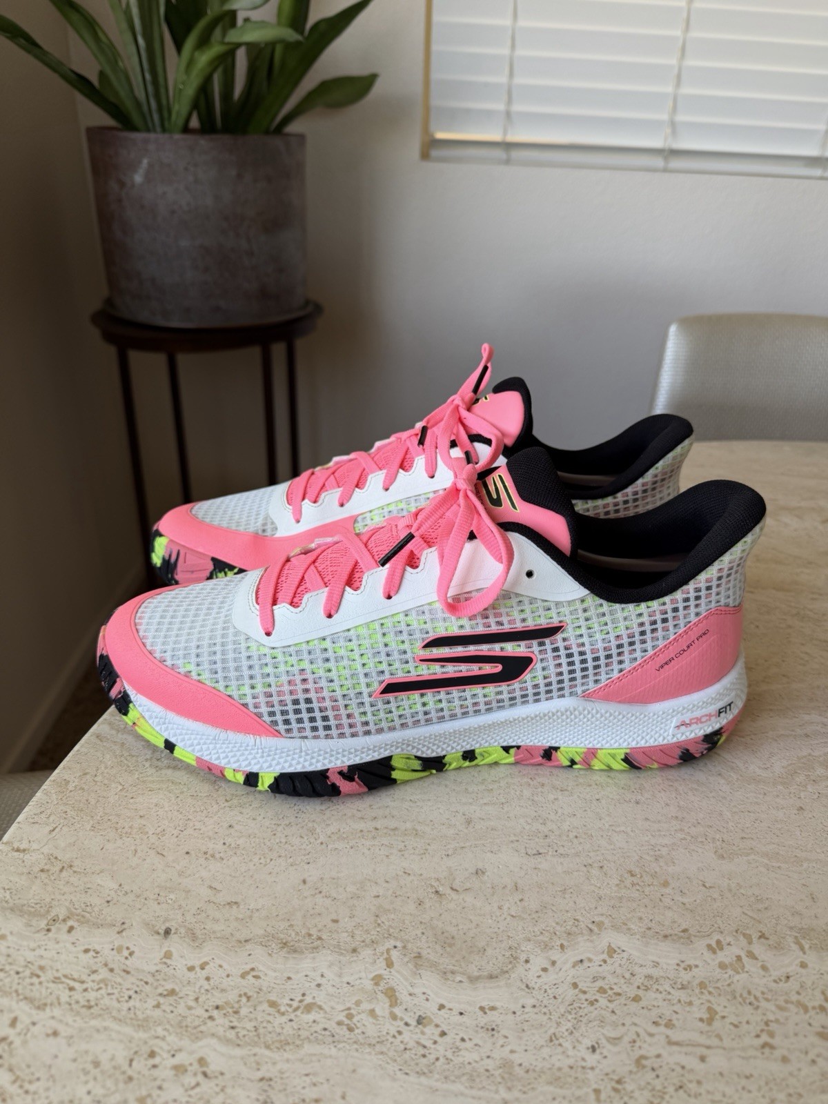 SKECHERS Viper Court Pro Pickleball Shoe Men’s 12 US Pink Power 🔥