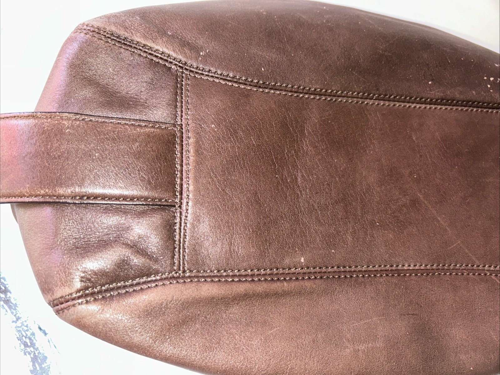 VTG Coach Madison Maggie Shoulder Bag Brown Leather G1082-15742 3 Compartments