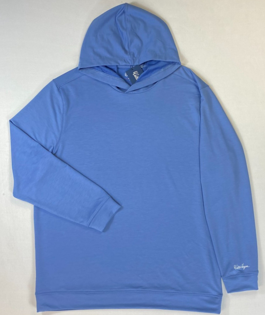 Men’s WALTER HAGEN P11 Lightweight Pullover Golf Hoodie Mid Blue