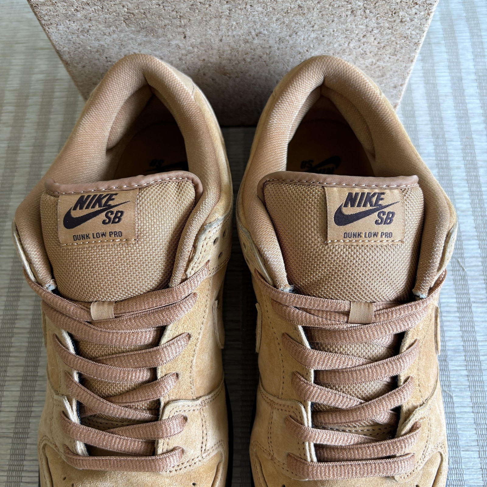 Nike SB Dunk Low Pro Wheat Mocha Shoes Mens 12 Brown Suede Sneakers BQ6817-204