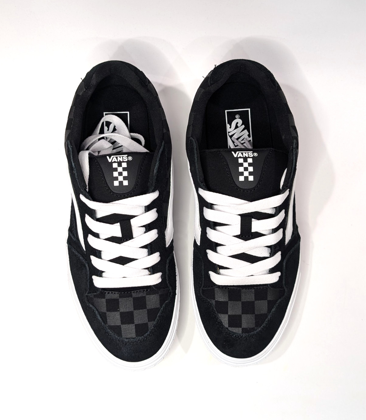 Vans Caldrone Tonal Check Black Suede/Canvas Men’s Sneakers – Assorted Sizes NWB