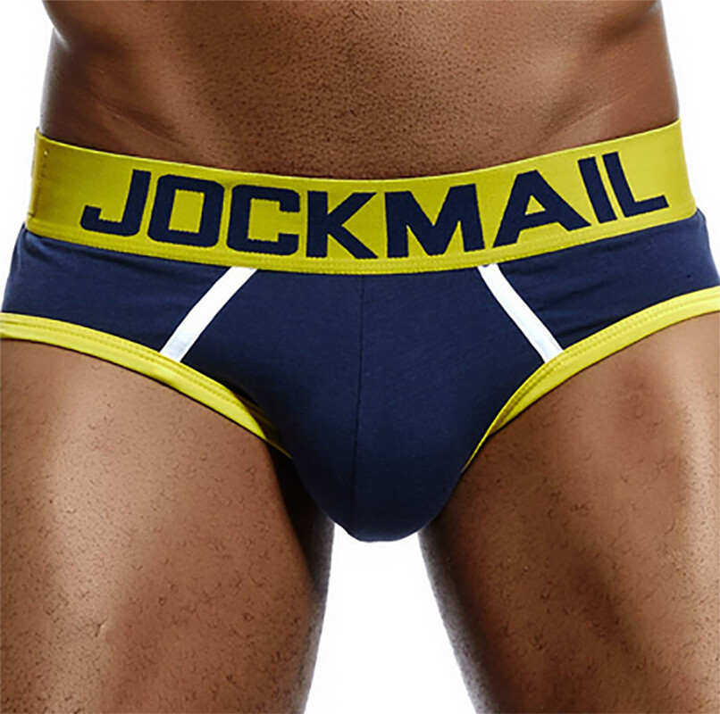 JOCKMAIL Men’s Bikini Briefs Cotton Solid Underwear Low-rise Pouch Underpants