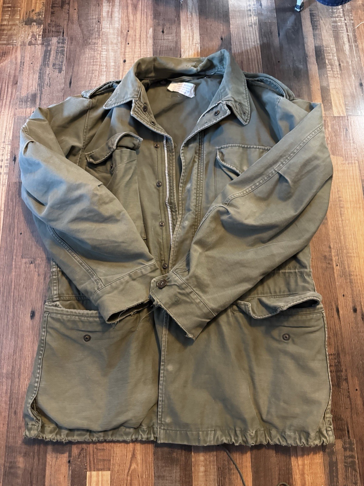 vintage M1951 field jacket US ARMY Green Men’s SM 1957 coat M51 Korean war era