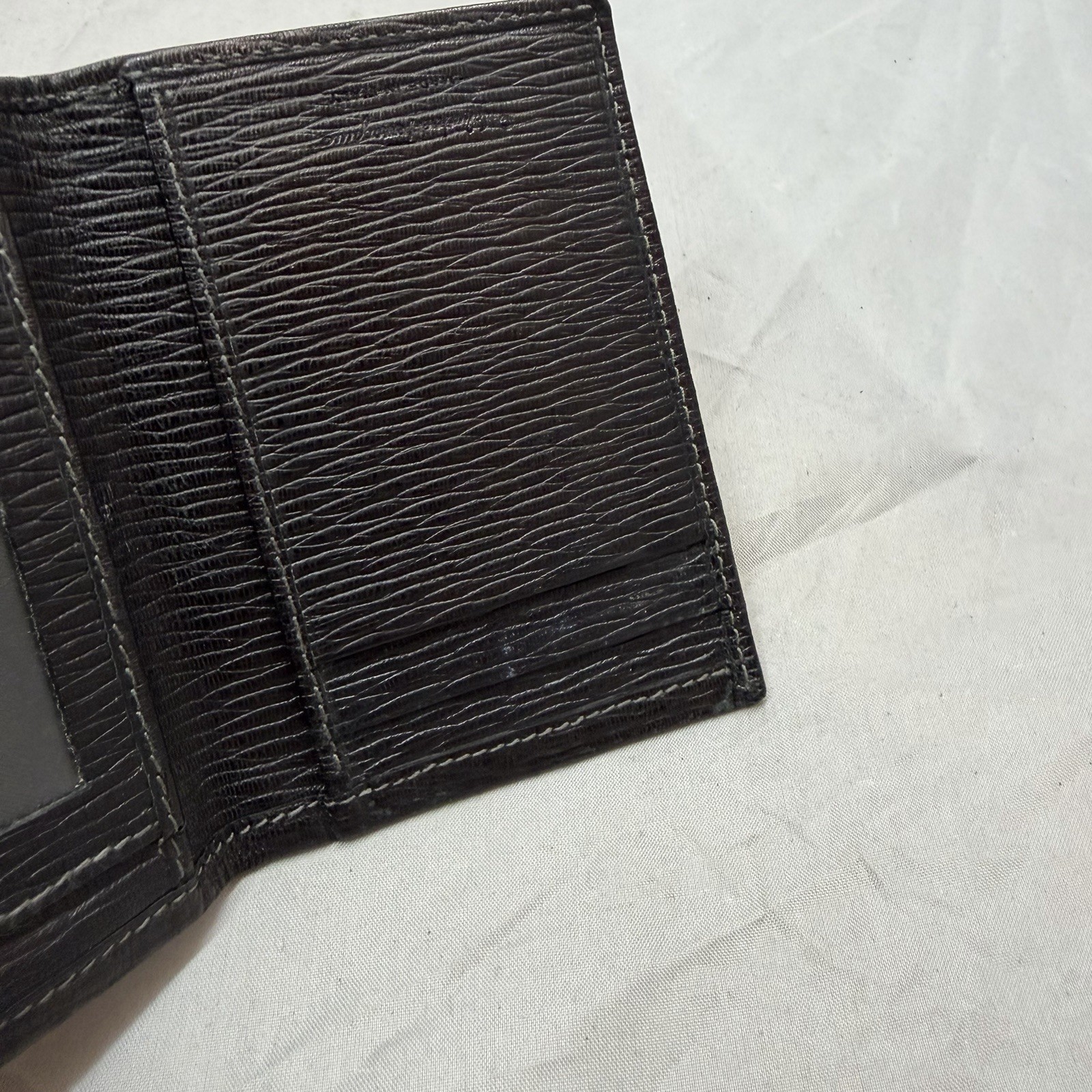 Genuine Salvatore Ferragamo Leather card case / Card case black / Good Condition