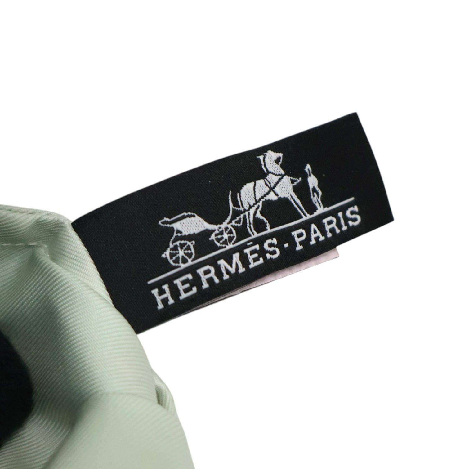 HERMES Les Leopards Silky Pocket Pouch Silk Green U Stamp H083771CKAD