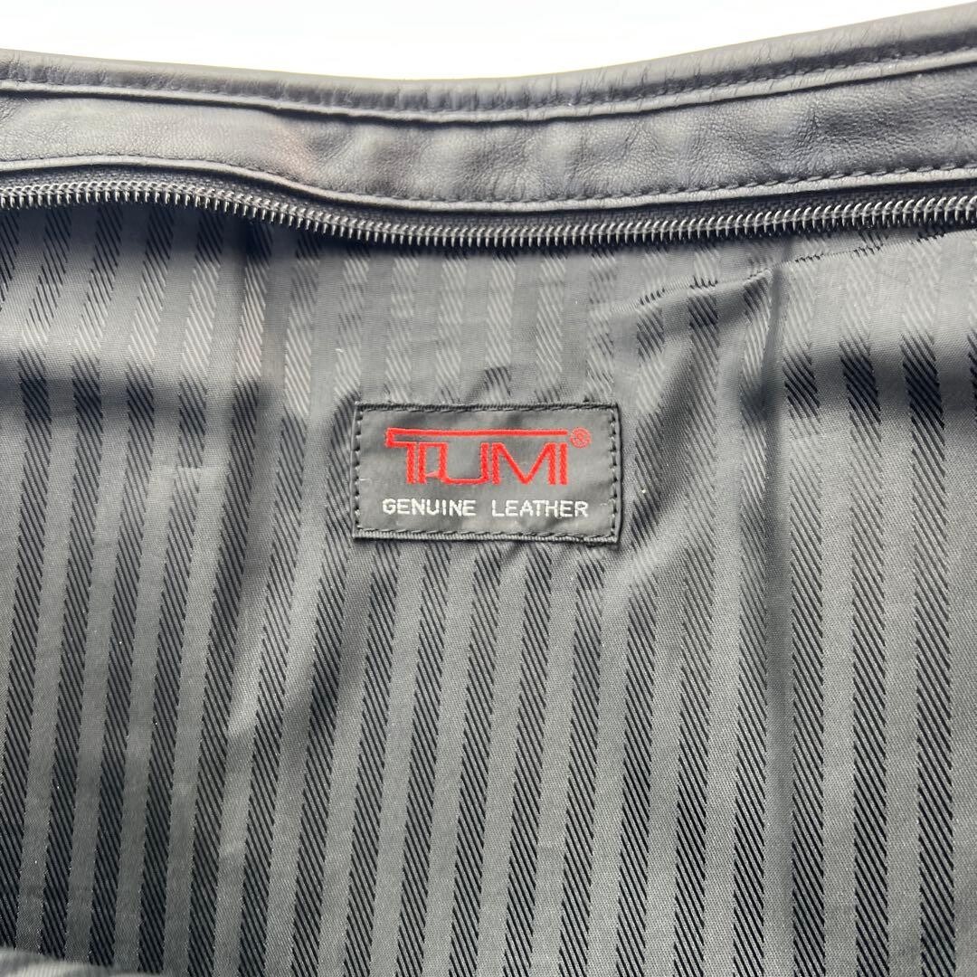 Tumi 907D3 Genuine Leather Briefcase Black A4 Business Bag Zipper Men 39cm
