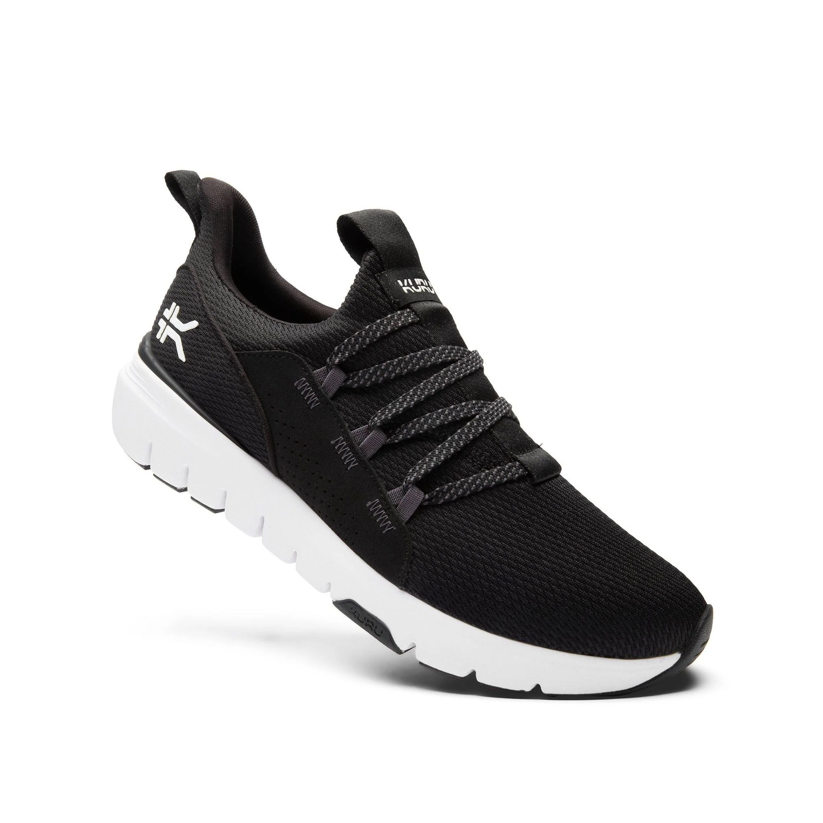 Men’s KURU FLEX Slip-On, Jet Black/Bright White, 9.5 D Medium US