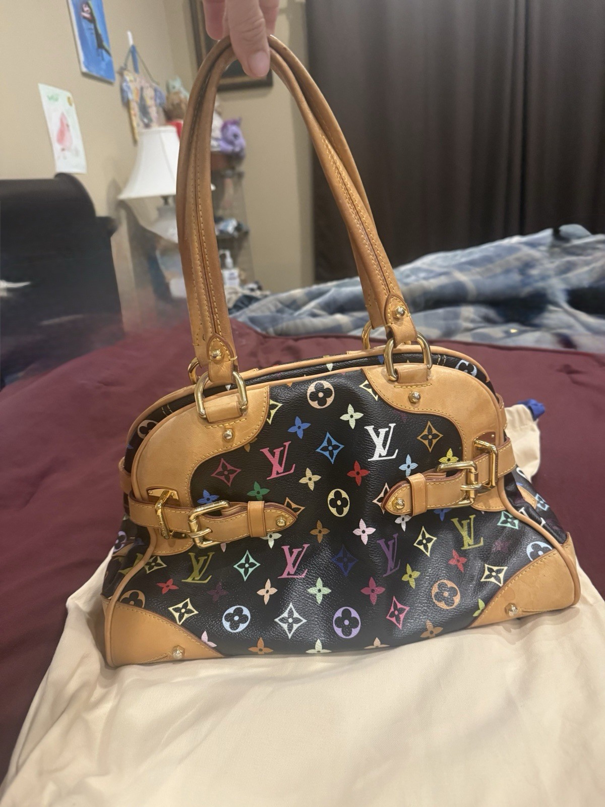 Louis Vuitton Multicolore Monogram x Murakami Greta Shoulder Bag Vintage