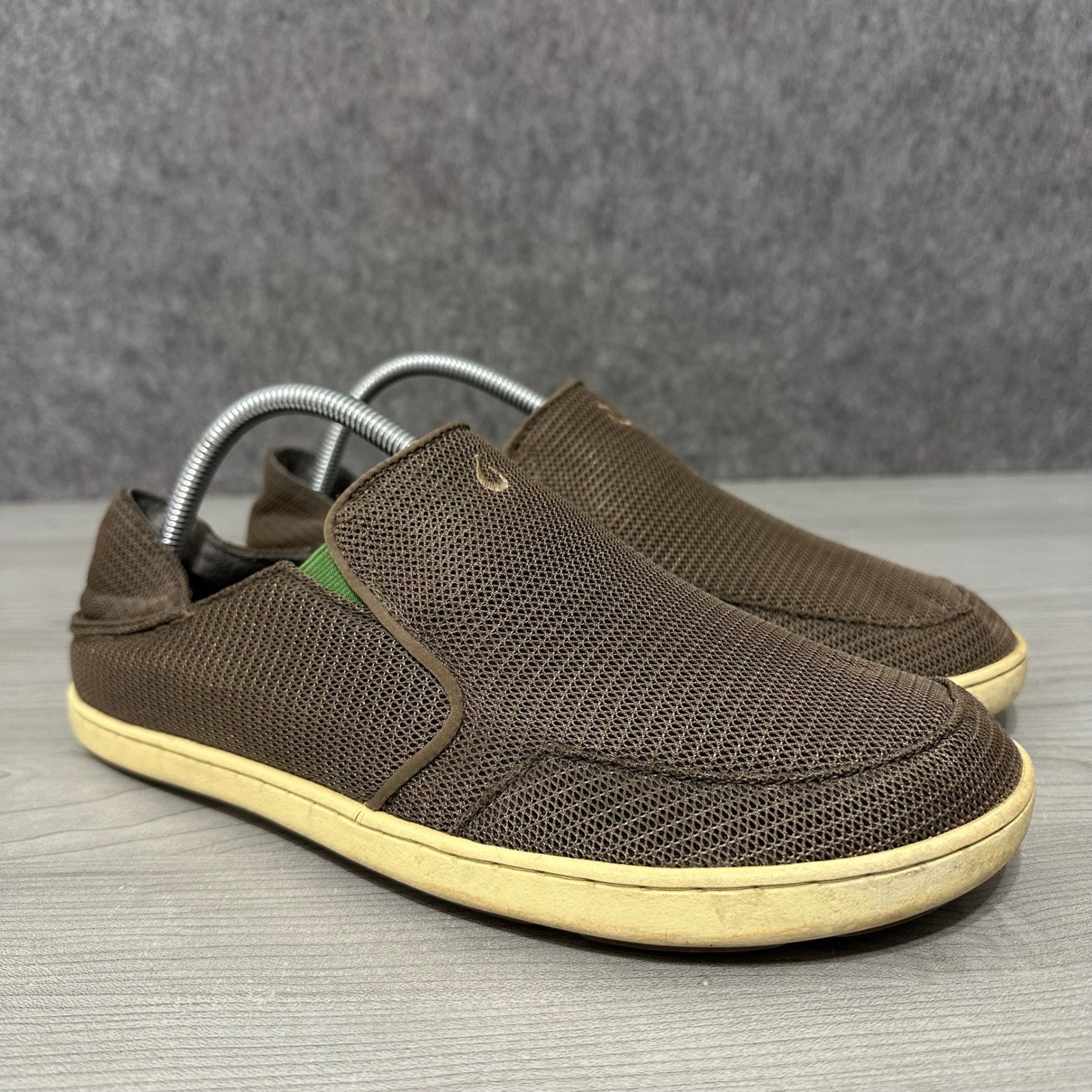 OluKai Nohea Mesh Mens Slip On Shoes Brown 10188-13AP Size 9 EUR 42