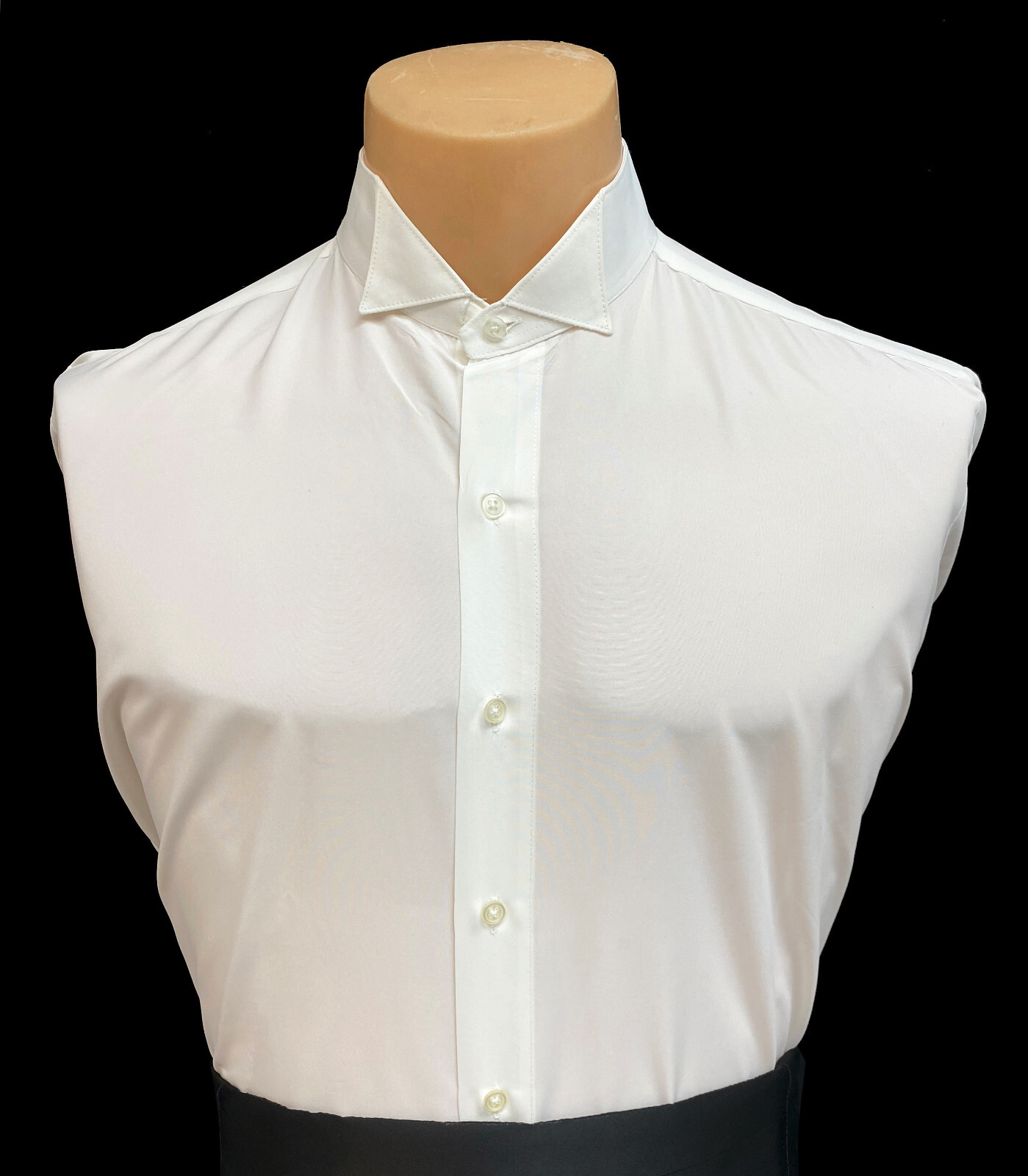 Men’s Ivory Wing Collar Tuxedo Shirt Plain Front Size XL 17-17.5 34/35