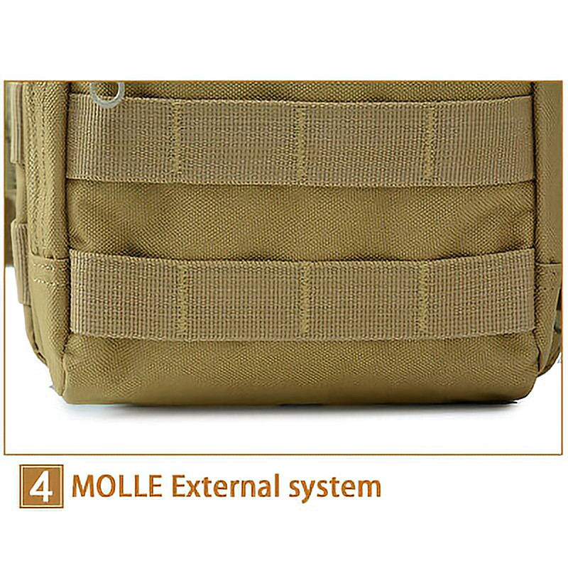 Mens Tactical Backpack Molle Sling Shoulder Bag Chest Pack Outdoor Hiking Travel