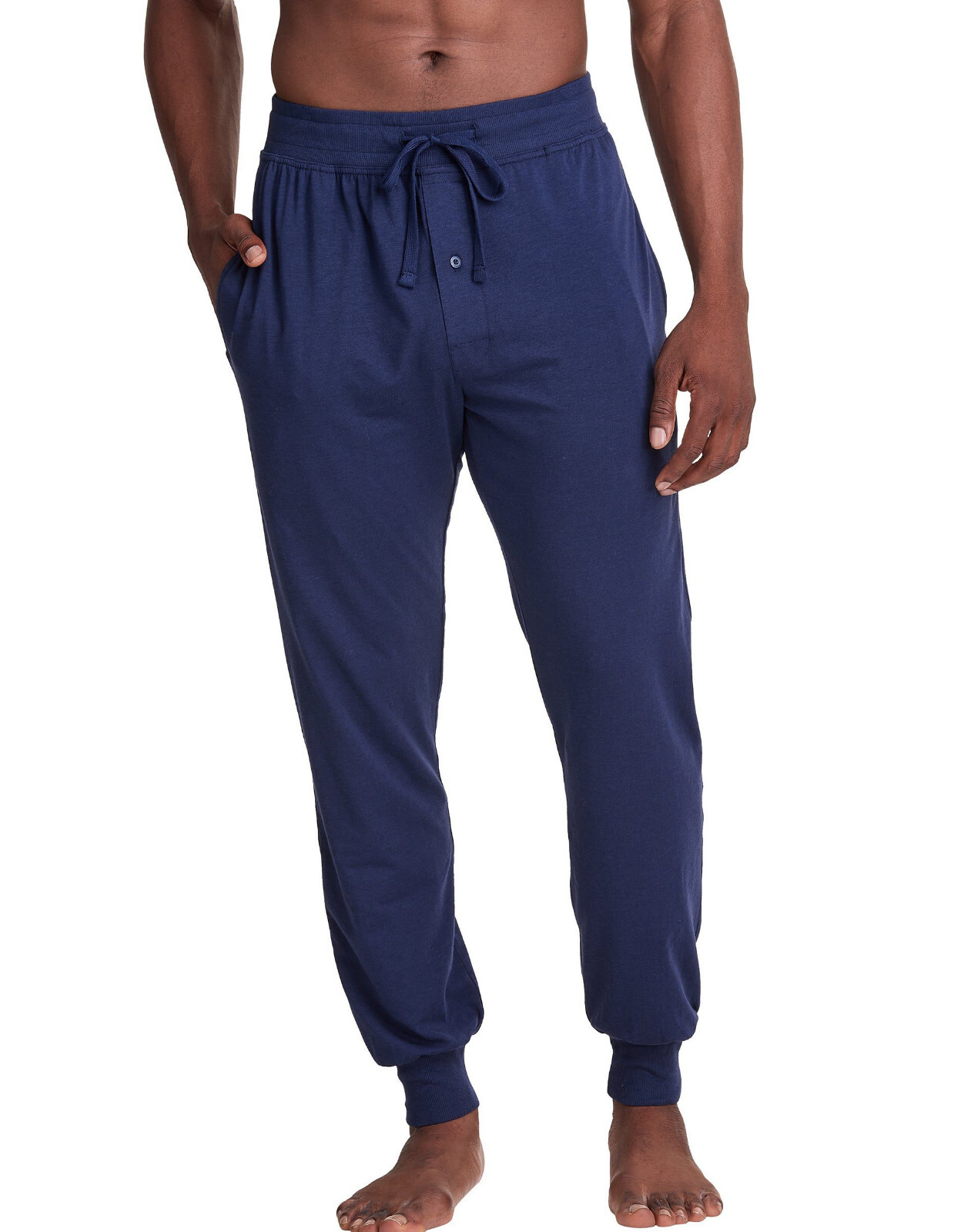 Hanes Men’s Jogger Sweatpants Knit Comfort Flex Fit Pockets Button Fly PANT NWT