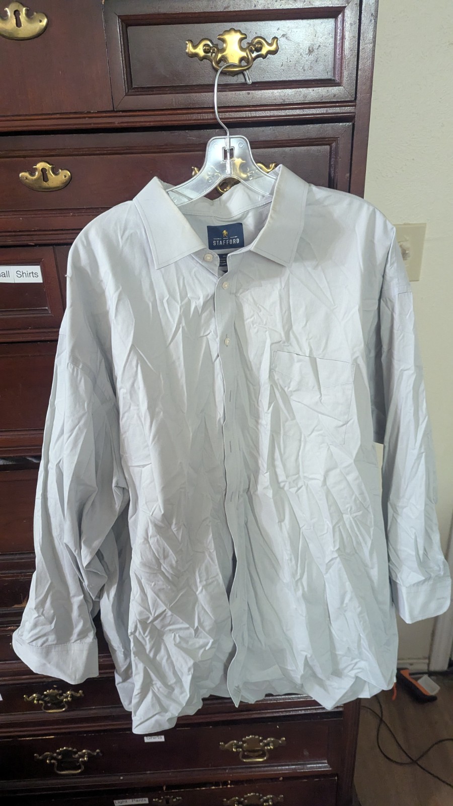 Large Lot MENS BUTTON DOWN DRESS SHIRTS 4XL 20×34/35/36/37/38/39 22×35 SOLID