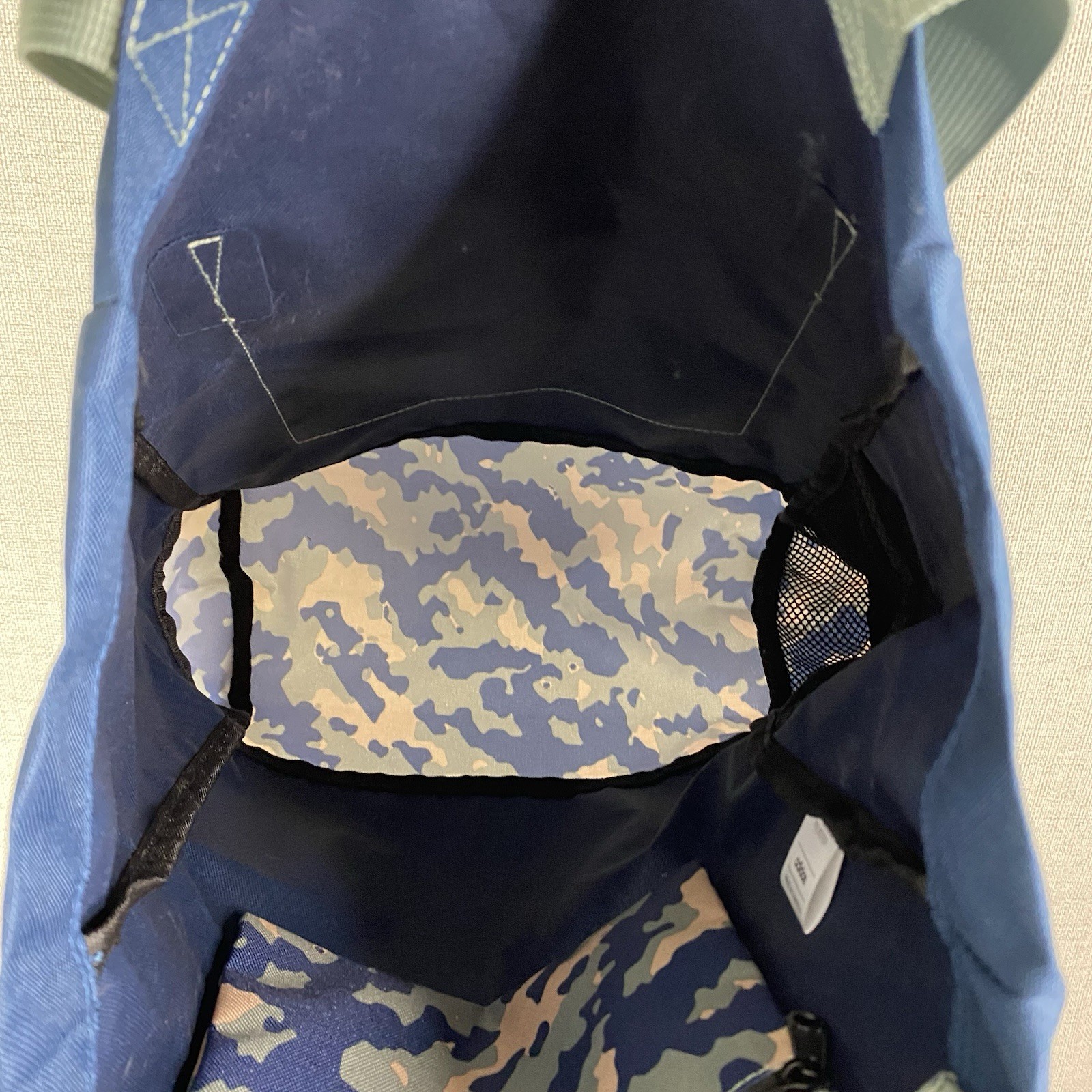 ADIDAS Originals Tote Bag Street Trefoil Camouflage Blue size 15×16