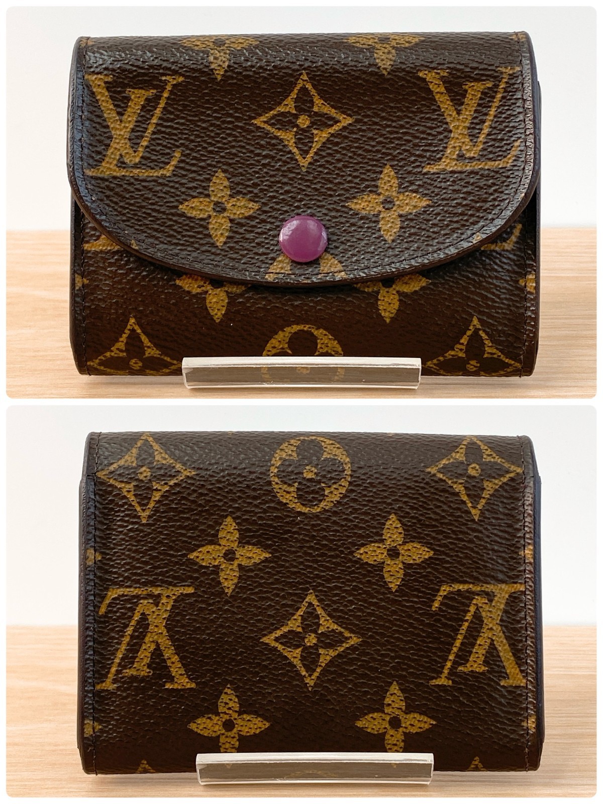Louis Vuitton Monogram Rosalie Coin Purse Card Case Bordeaux M41939