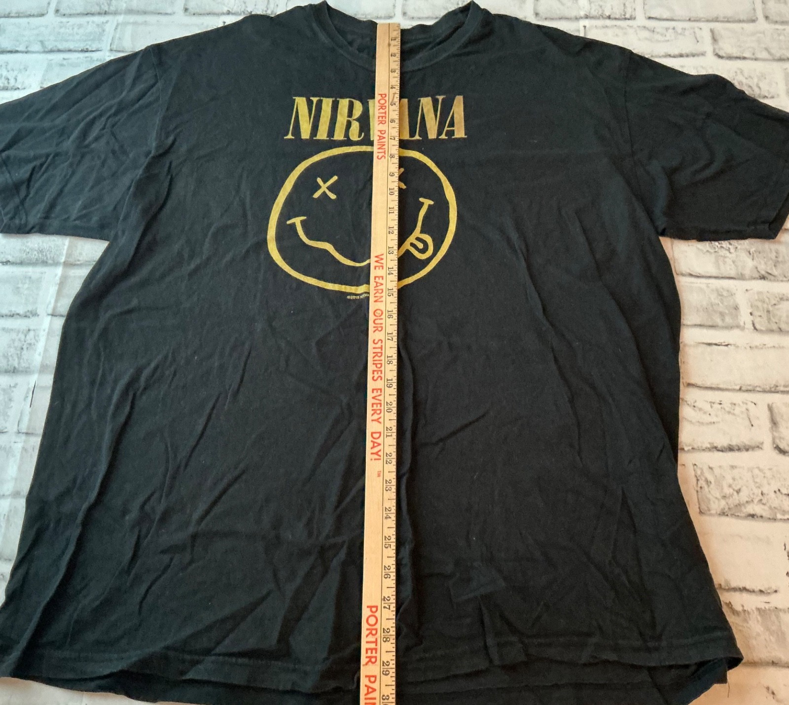 Nirvana T Shirt Happy Face Smile Mens Black XXL