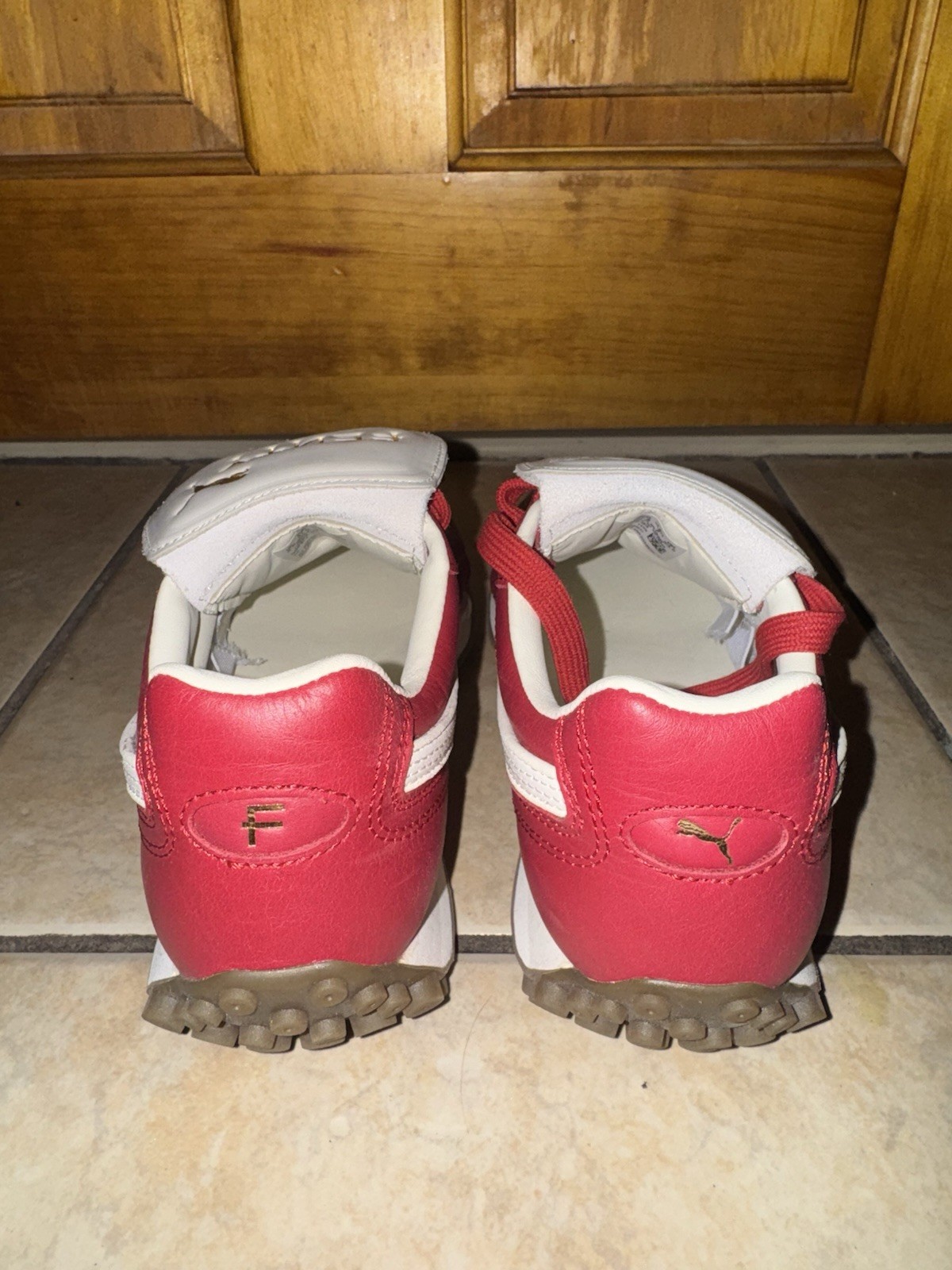 PUMA Fenty x Avanti VL Rihanna Club Red Leather Sneaker Womens Size 7 No Box