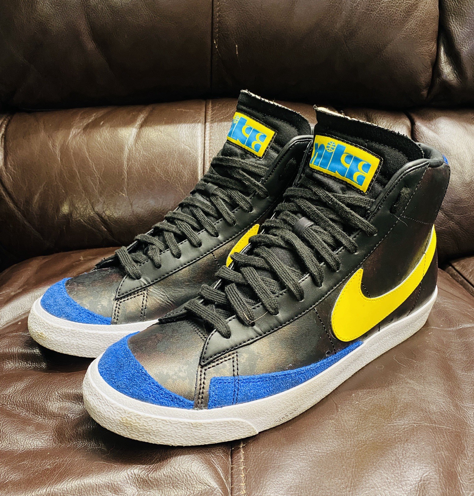Nike Blazer Mid ’77 VNTG Sisterhood Black Yellow Royal Men’s Size 11 w/ Box