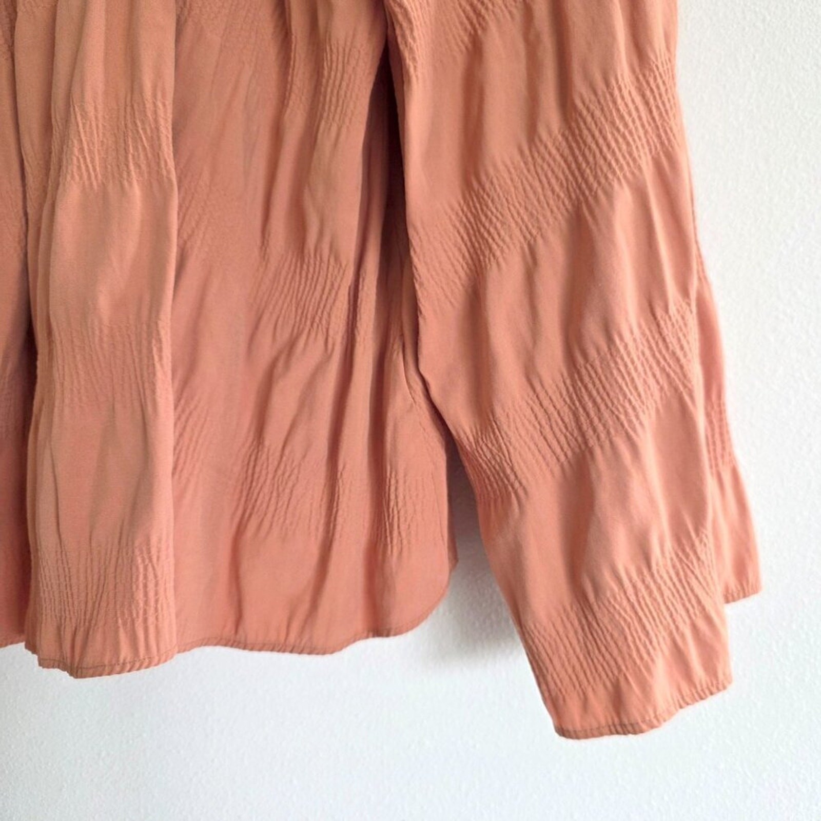 Elizabeth and James Off shoulder Peachy Orange Blouse with Bell Sleeves, boho