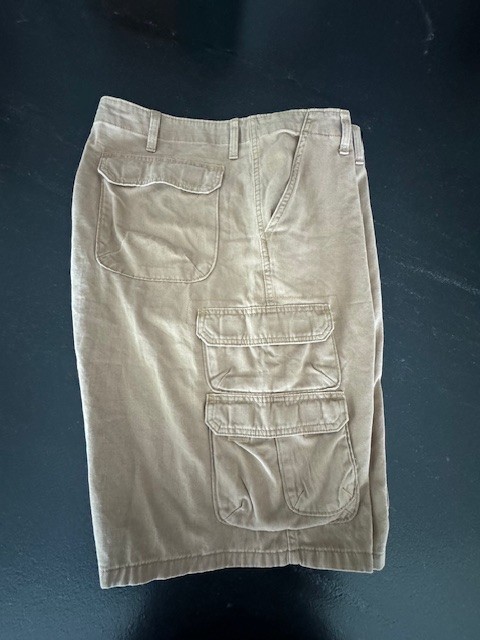 Wrangler Authentic Issue Tan Cargo Shorts Size 42 Multi Pocket