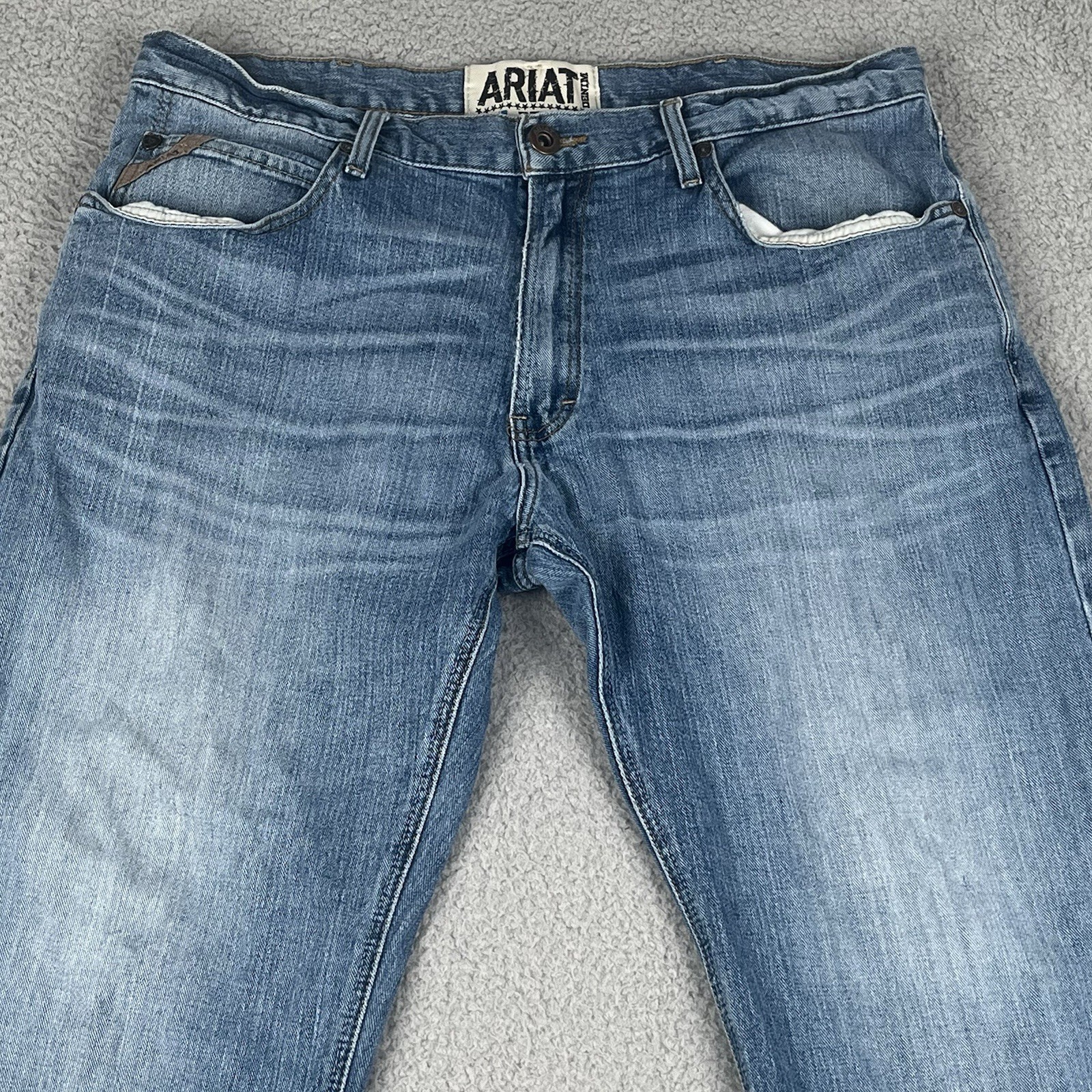 Ariat Jeans Mens 38×28* Blue M2 Relaxed Boot Cut Stretch Western Cowboy Denim